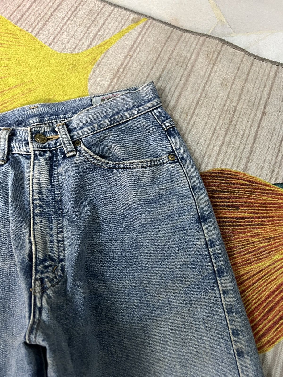 Japanese Brand 💥90’s Vintage Bobson Pro Distress Light Wash Jean Size US 28 / EU 44 - 9 Thumbnail