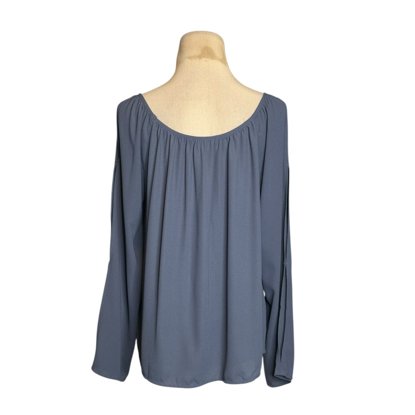 Forever 21 Forever 21 blue long sleeves tunic blouse size Large Size L / US 10 / IT 46 - 2 Thumbnail