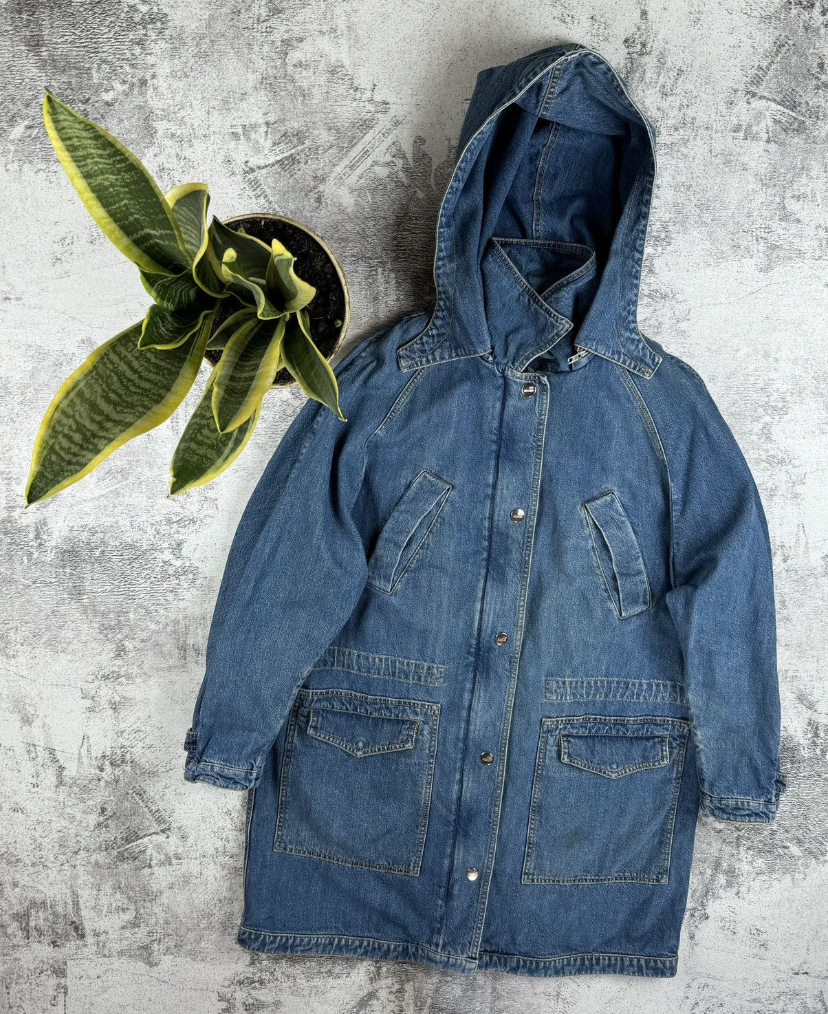 Love Moschino Moschino Made in Italy Denim Jeans Trench Coat Jacket Size S / US 4 / IT 40 - 1 Thumbnail