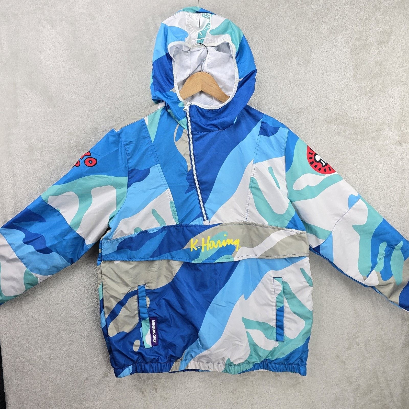 Members Only Members Only Keith Haring Windbreaker Large Hooded Jacket Size US L / EU 52-54 / 3 - 3 Thumbnail