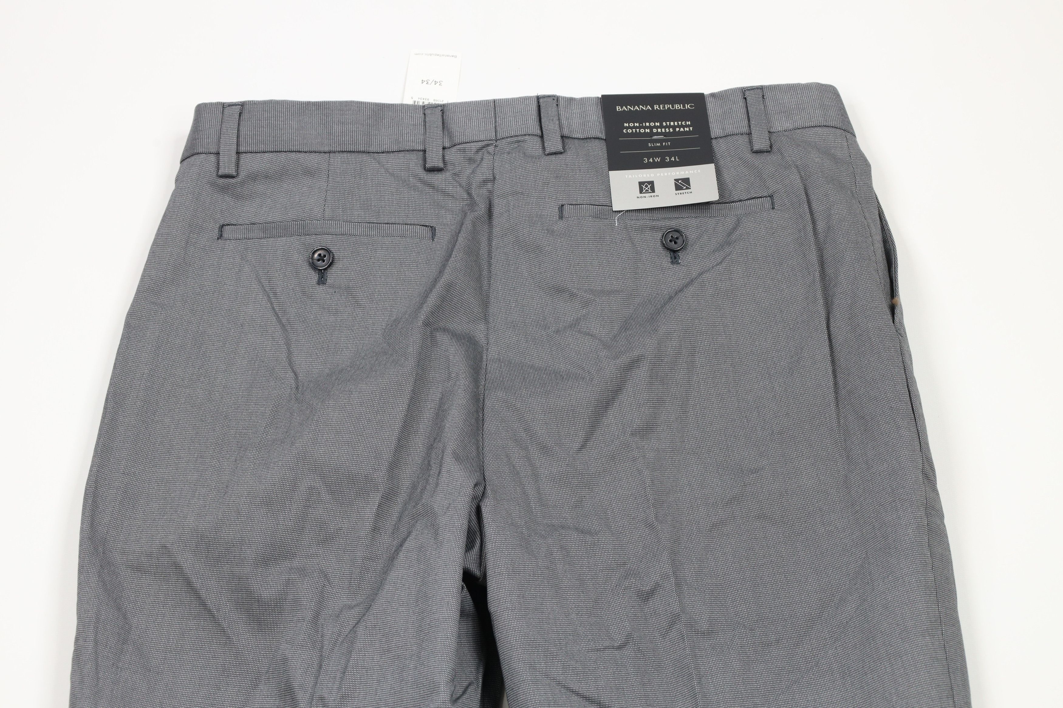 Banana Republic × Vintage New Banana Republic Fit Non Iron Stretch Cotton Dress Pants Size US 34 / EU 50 - 11 Thumbnail