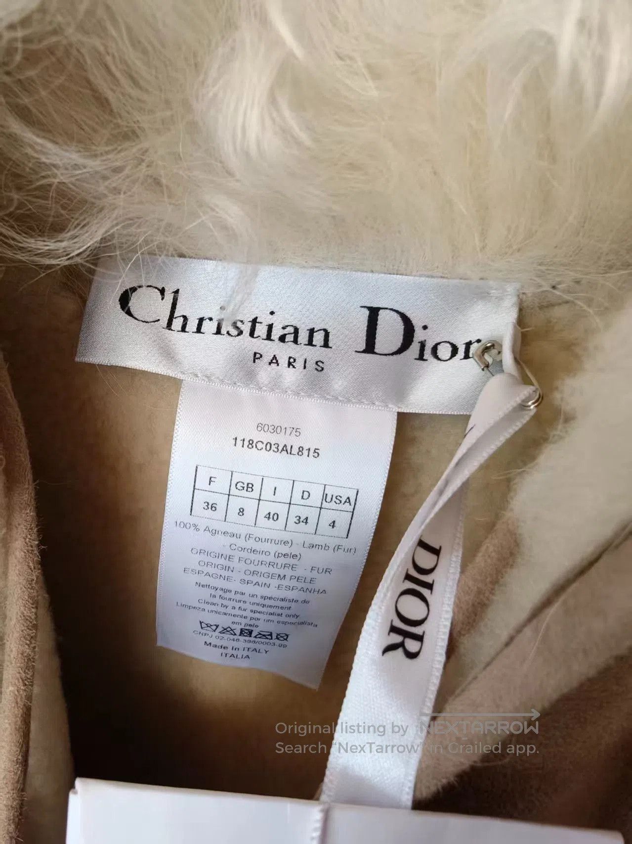 Dior Dior Beige Fur Collar Fringe Cape. Size M / US 6-8 / IT 42-44 - 4 Thumbnail