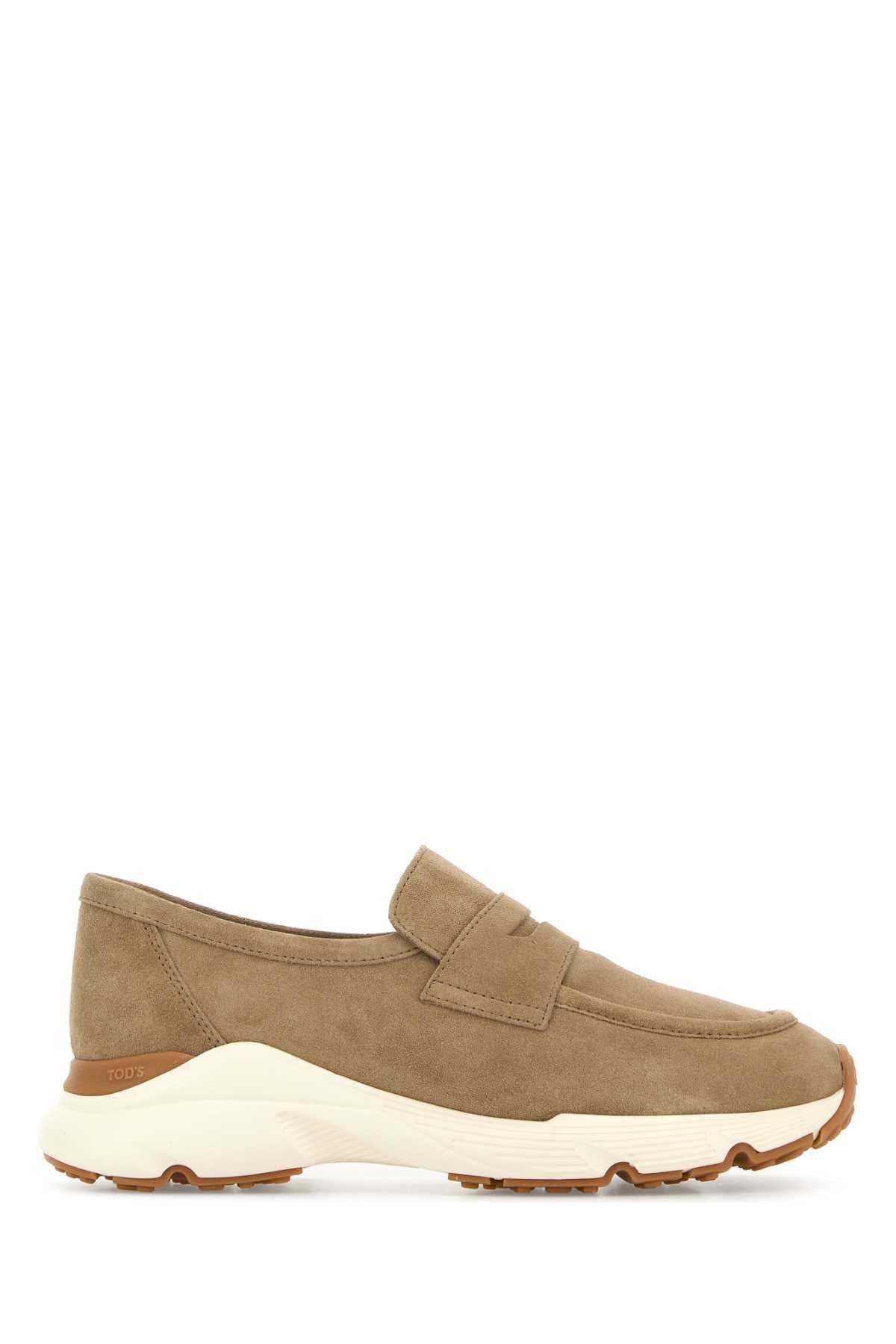 Tod's Dove Grey Suede Loafers Size US 10 / IT 40 - 1 Thumbnail