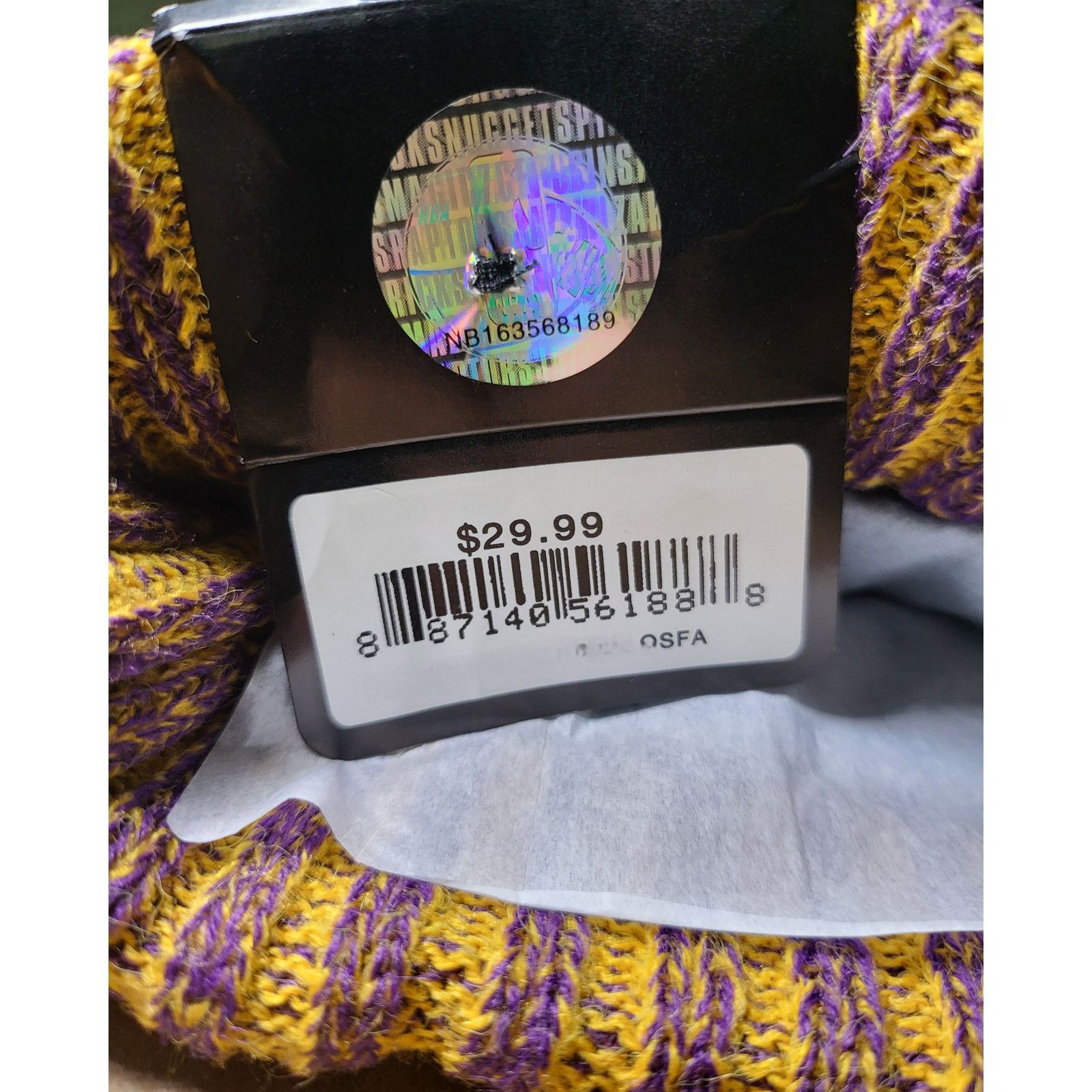 Other NWT Los Angeles Lakers Knit Pom Beanie Fleece Lined Size ONE SIZE - 4 Thumbnail