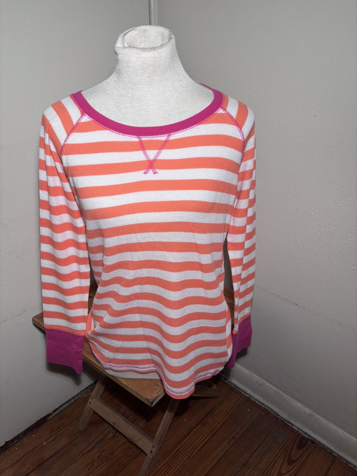 JCPenney JCPenny Thermal Striped Top Size M / US 6-8 / IT 42-44 - 2 Thumbnail