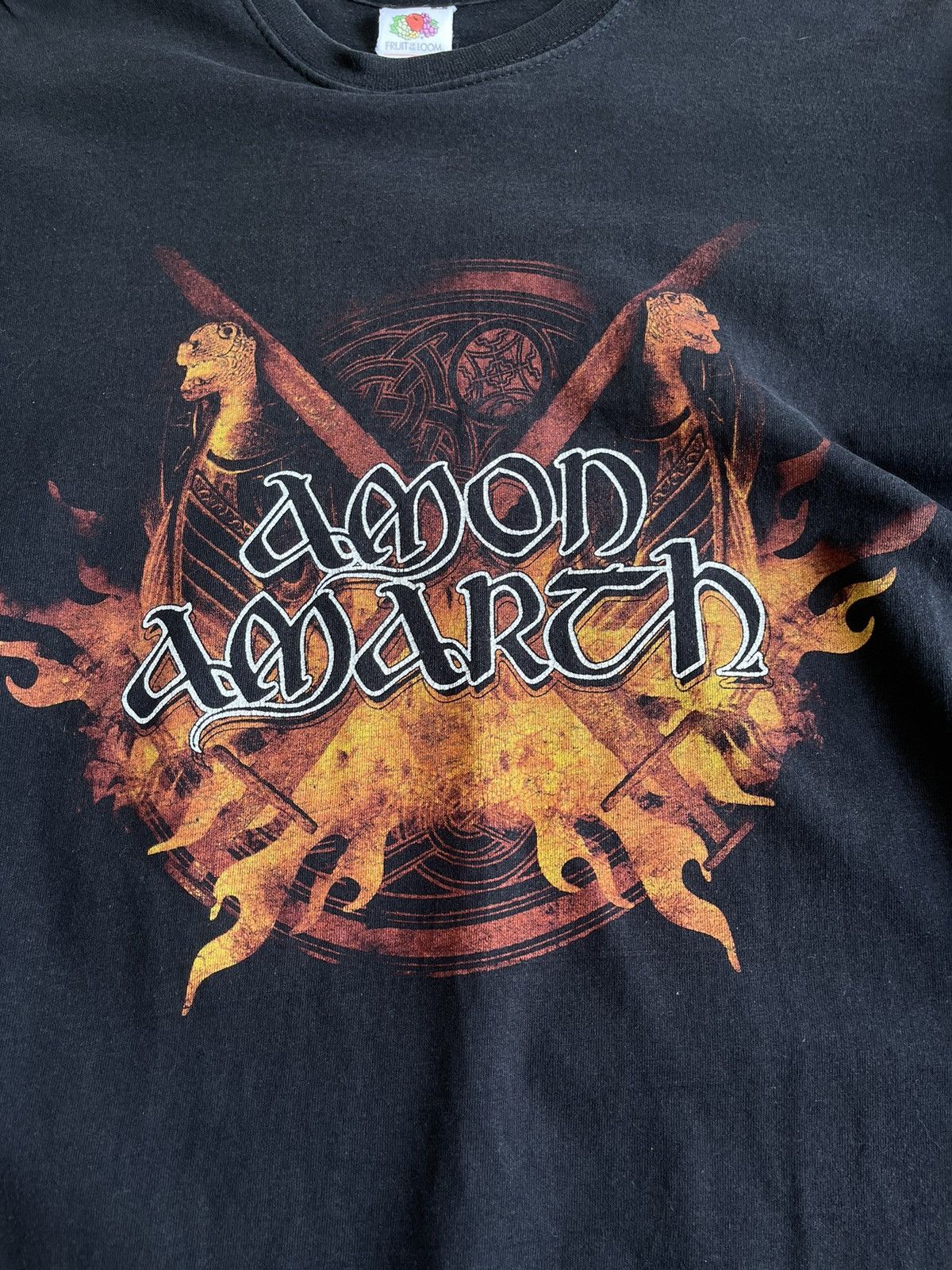 Band Tees Amon Amarth Flames Logo Vintage Rock Metal Long Sleeve Shirt Size US M / EU 48-50 / 2 - 8 Thumbnail