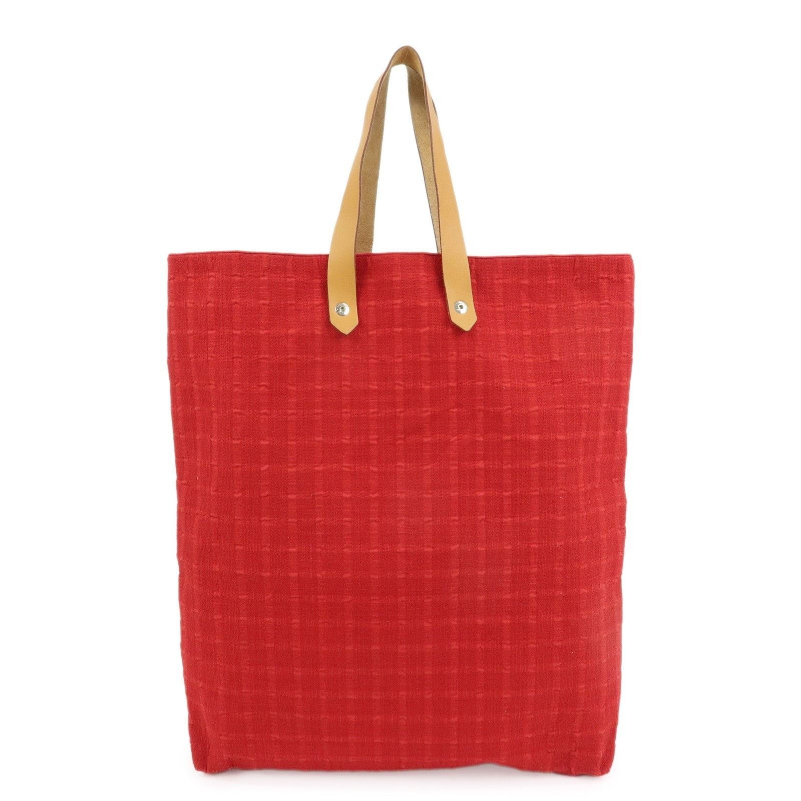 Hermes Hermes Amedaba GM Canvas Tote Red Size ONE SIZE - 1 Thumbnail