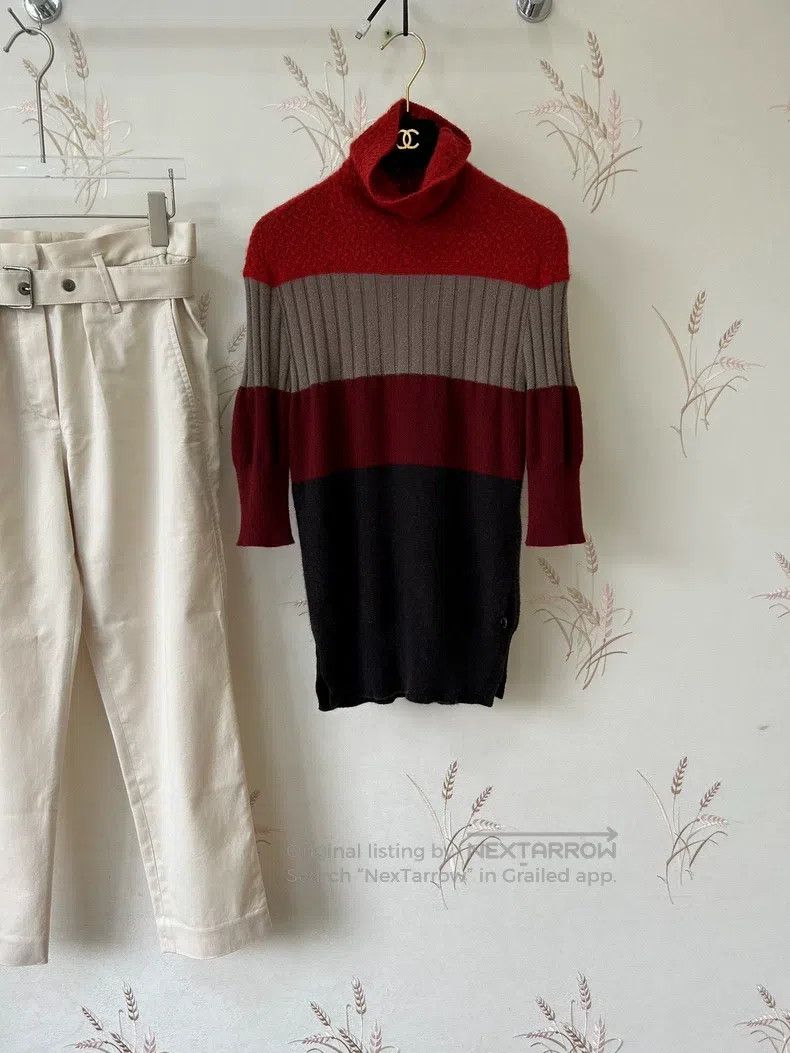 Loro Piana LORO PIANA Color block cashmere knitted sweater Size S / US 4 / IT 40 - 2 Thumbnail