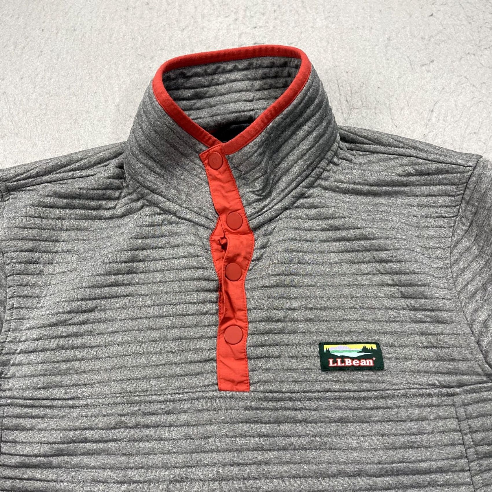 Vintage LL Bean Jacket Mens Small Gray Airlight Knit Pullover Quilted Snap T Outdoor Shirt Size US S / EU 44-46 / 1 - 2 Thumbnail