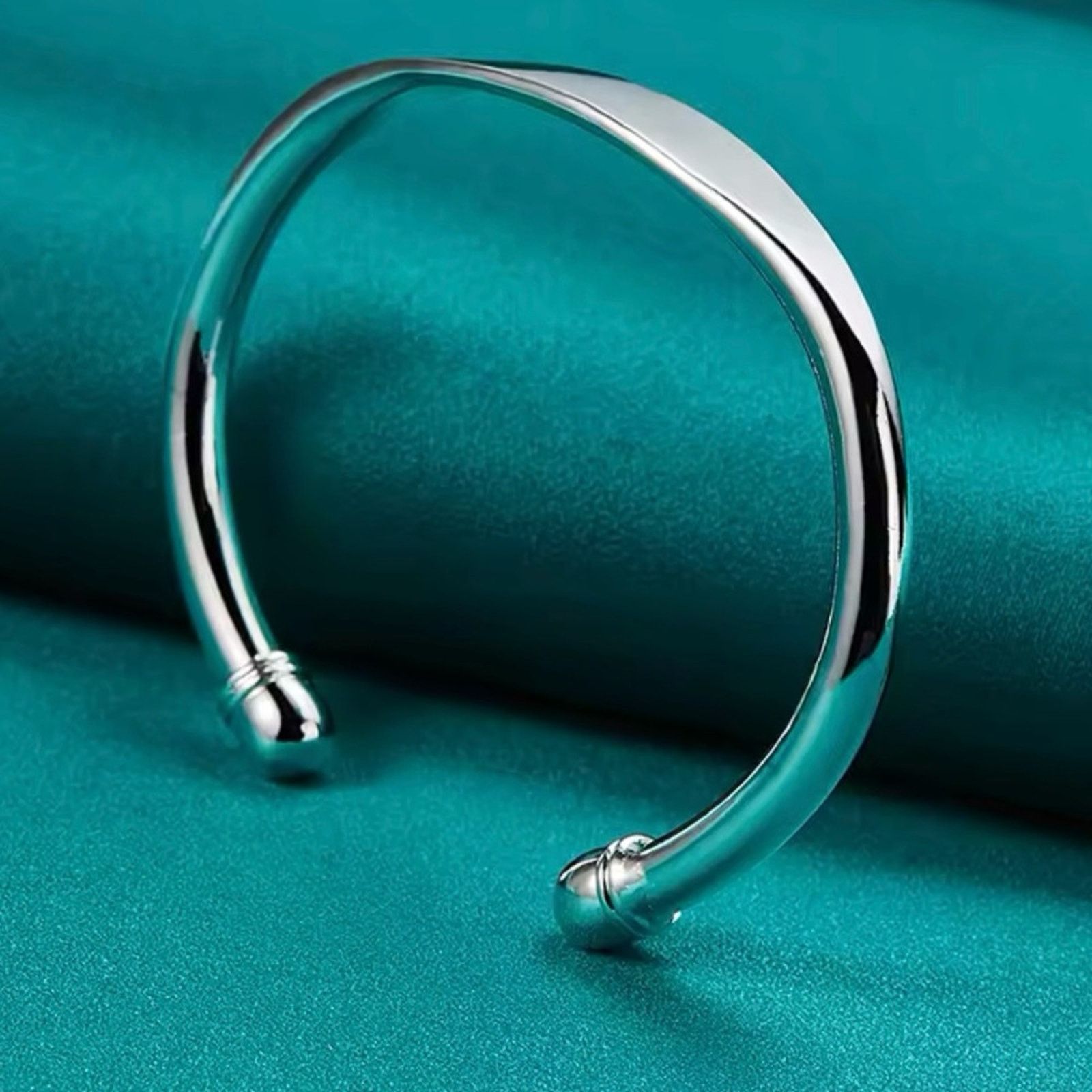 Other Sterling Silver Cuff Bangle Bracelet For Women Man Size ONE SIZE - 2 Thumbnail