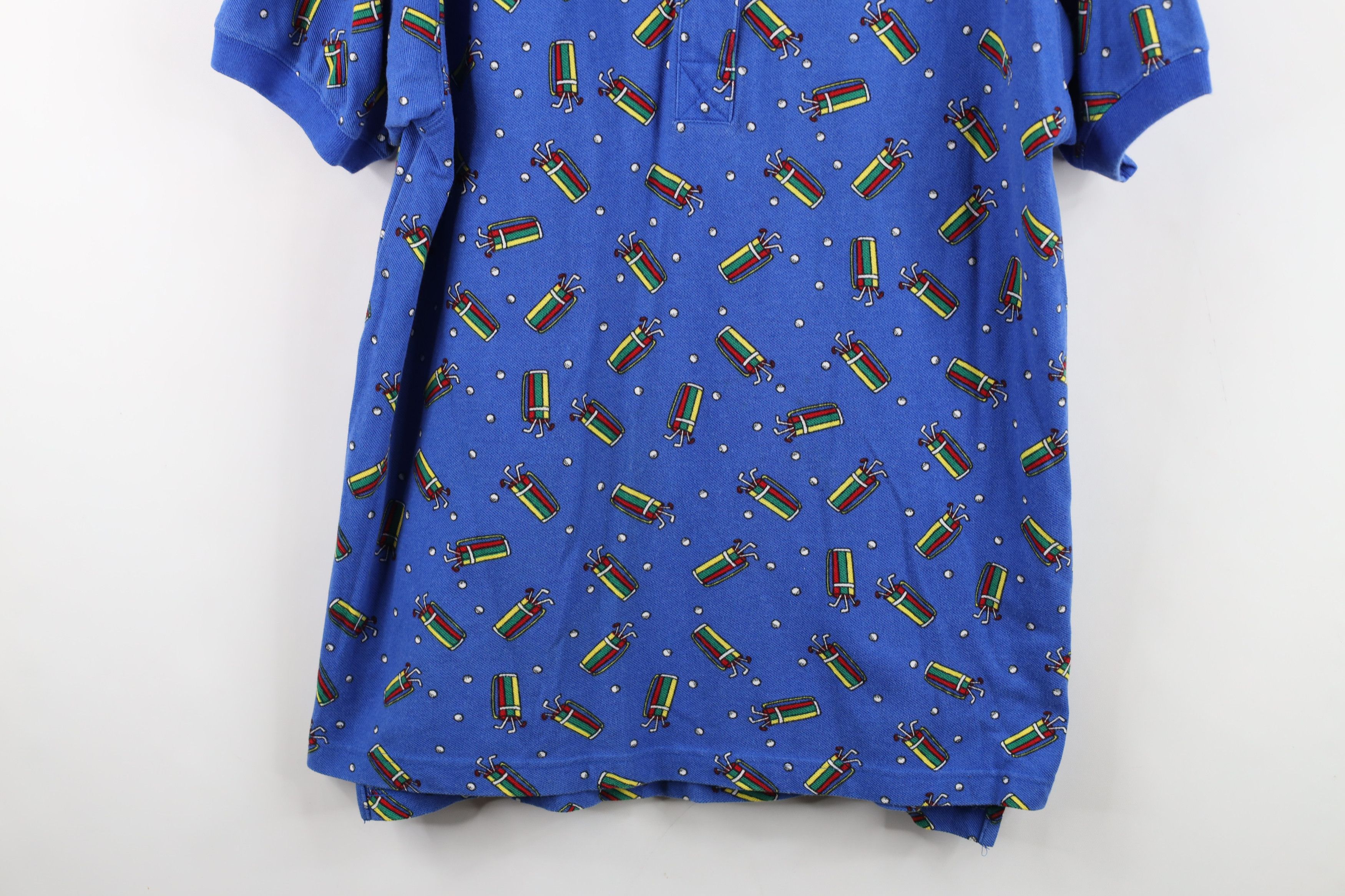 Vintage Vintage 90s Streetwear Rainbow Golf Bag All Over Print Polo Size L / US 10 / IT 46 - 3 Thumbnail