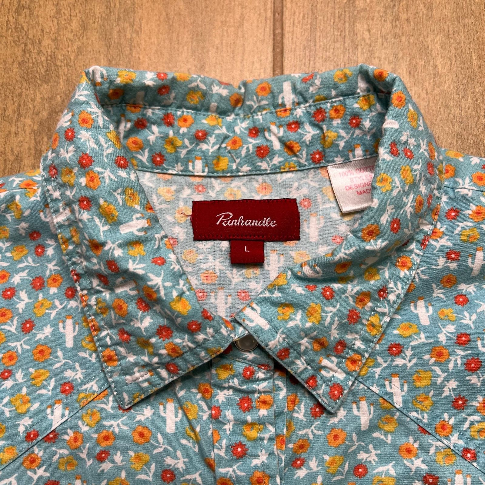 Panhandle Slim Panhandle Slim Western Shirt Women Large Floral Cactus boho Size L / US 10 / IT 46 - 3 Thumbnail