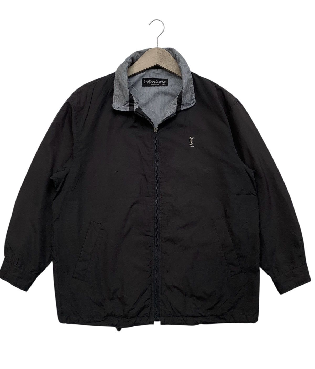 Yves Saint Laurent Vintage ysl hidden hoodie windbreaker jacket Size US M / EU 48-50 / 2 - 1 Thumbnail