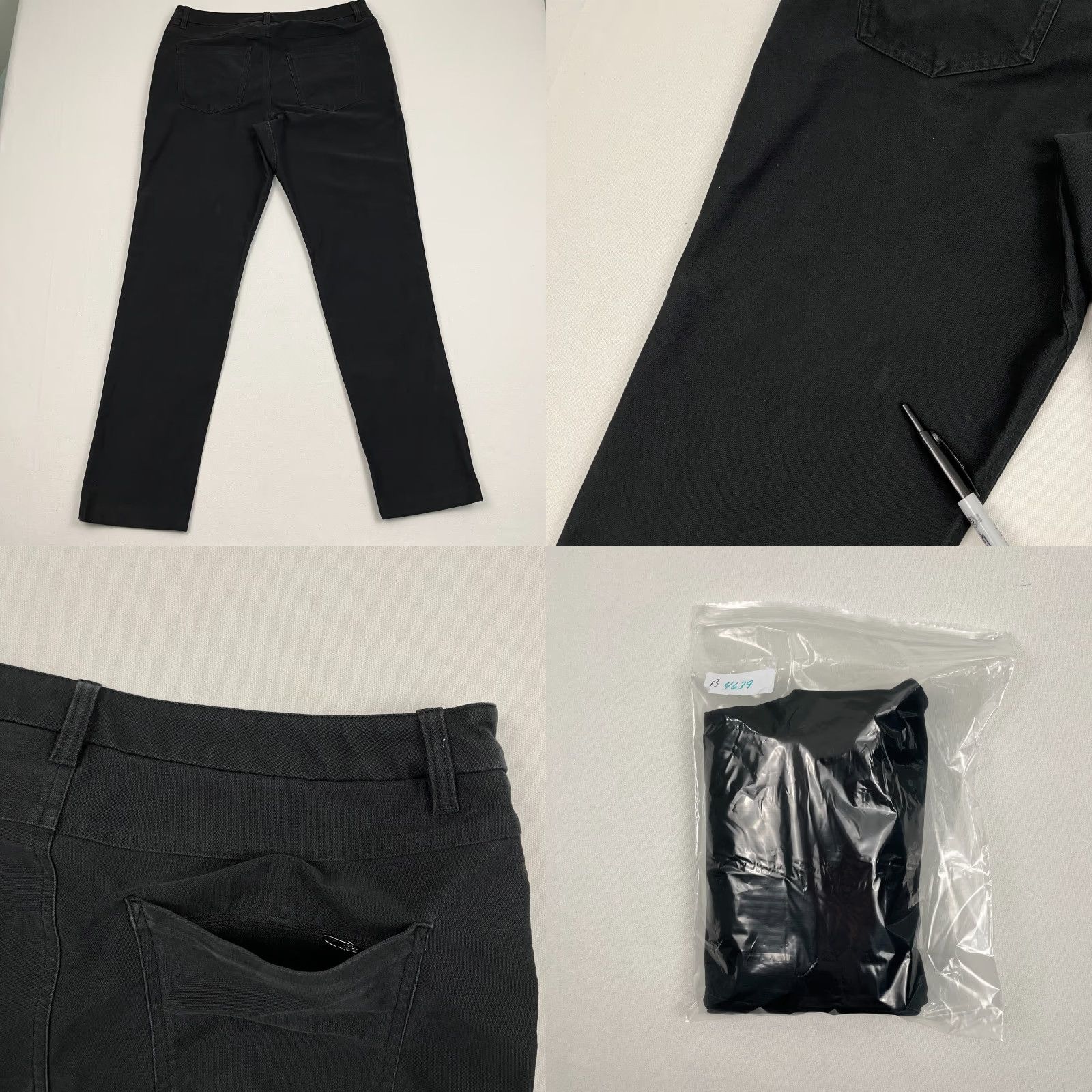 Lululemon Lululemon ABC Pants Mens 34 x 32 Black Bonded Twill Utilitech Performance Chino Straight 5-Pocket Breathable Easy Care M5AQJS Size US 34 / EU 50 - 8 Thumbnail