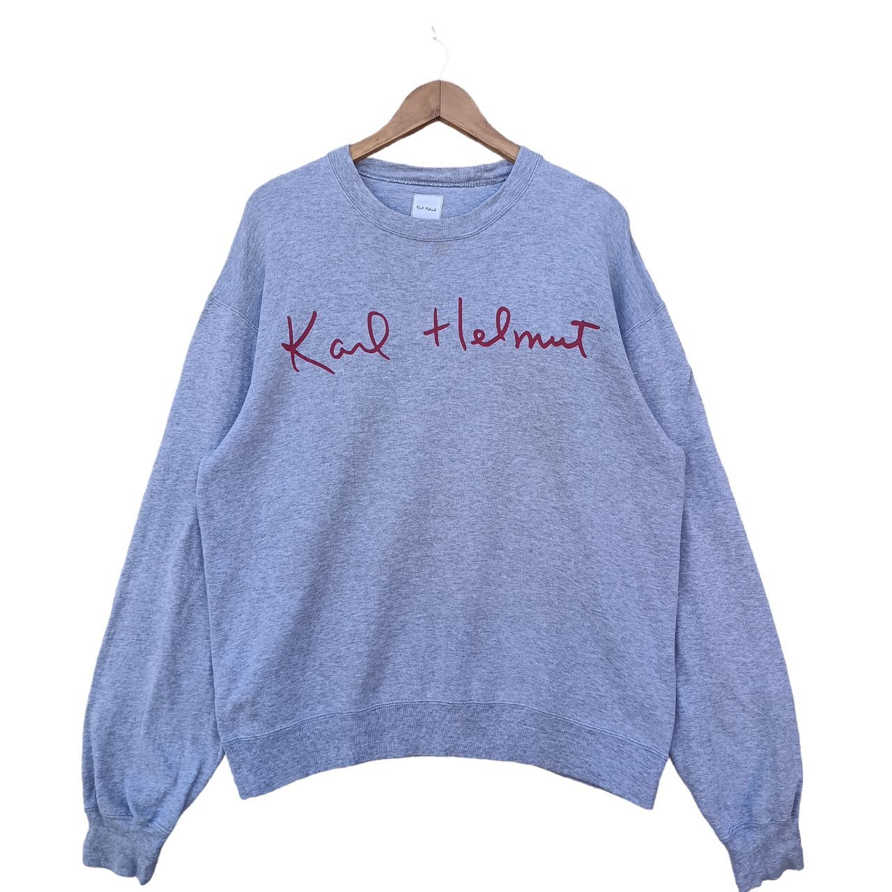 Designer × Karl Helmut × Vintage Vintage Karl Helmut Spellout Sweatshirt Size US XL / EU 56 / 4 - 1 Thumbnail