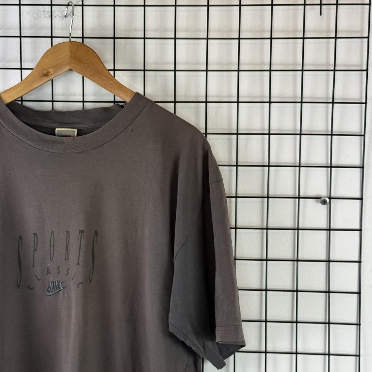 Nike Nike Vintage 90s Spellout Black T shirt Grey Size US L / EU 52-54 / 3 - 4 Thumbnail
