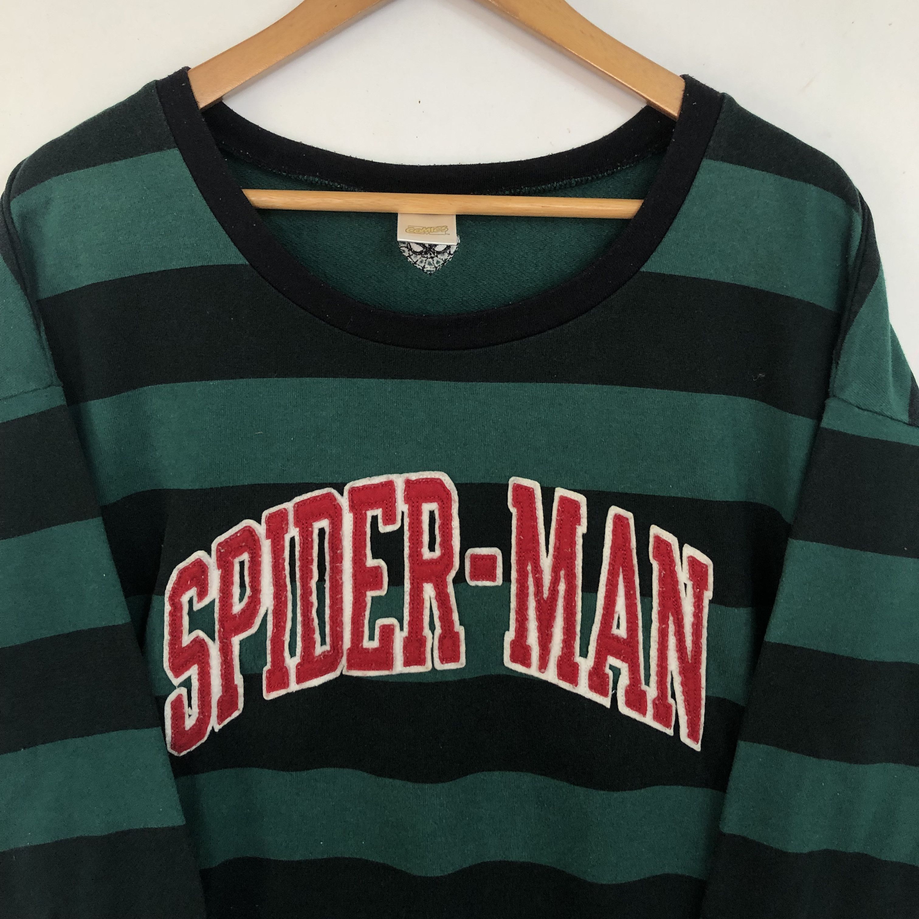 Marvel Comics Vintage Marvel Spider man Stripe Sweatshirt Medium Size US M / EU 48-50 / 2 - 3 Thumbnail