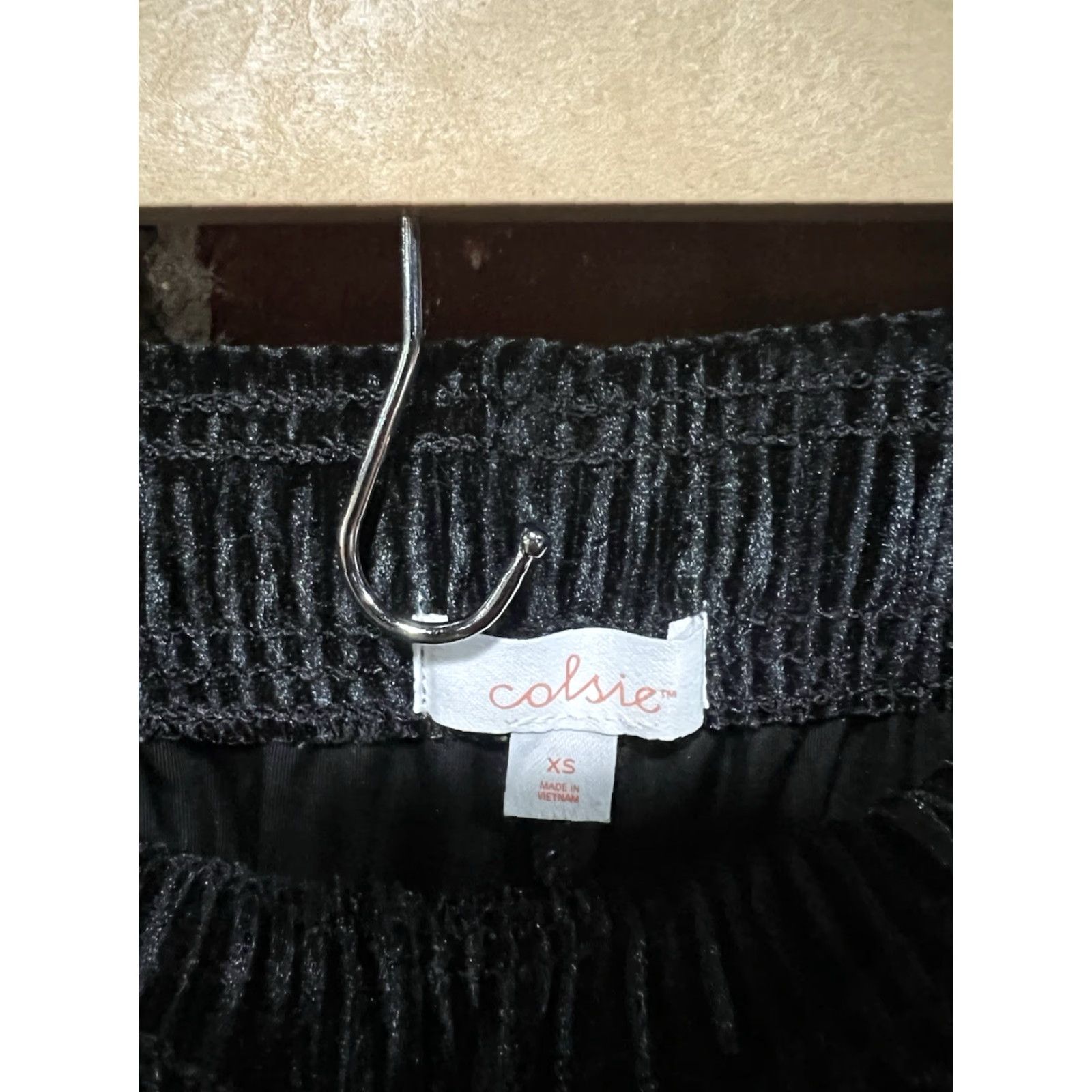 Vintage Colsie Black Cropped Cropped/Pull On Pants Womens XS Cropped Pant Flat Ribbed Flowy Pull On Slim Straight Darw? Size 26" / US 2 / IT 38 - 3 Thumbnail