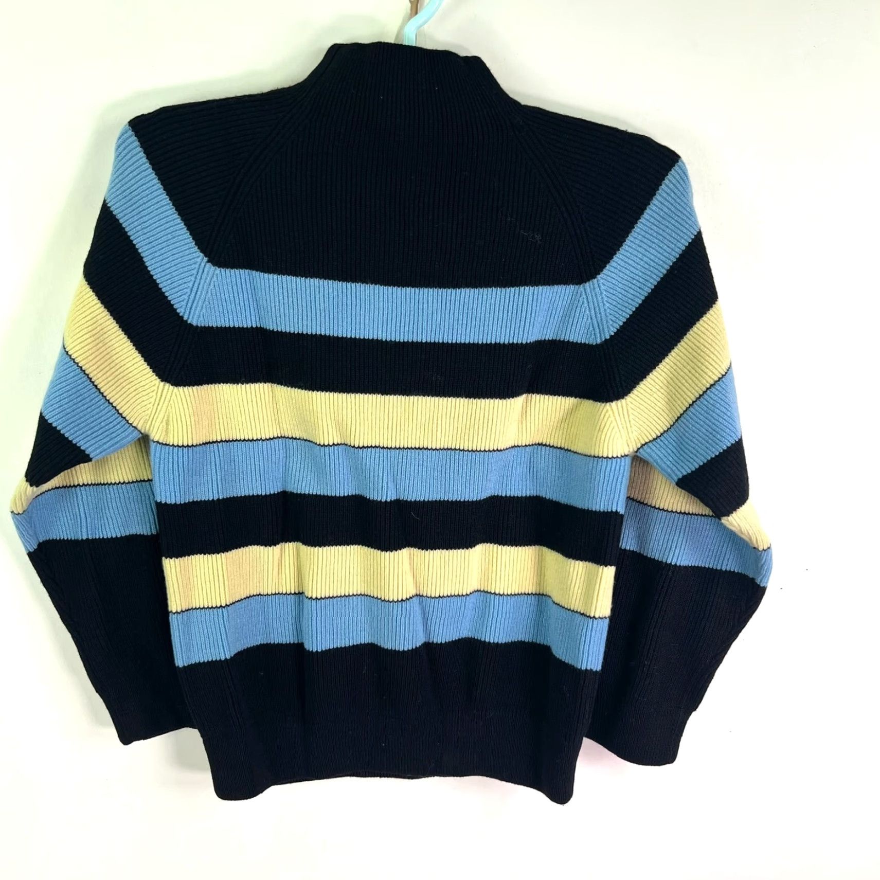 Vintage VINTAGE Reine Woole Striped Wool Sweater Men's S (US) Blue, Wool Knit Crew Neck, Classic Fit, All Seasons, Heavyweight, 40" Chest, German Made Size US S / EU 44-46 / 1 - 5 Thumbnail