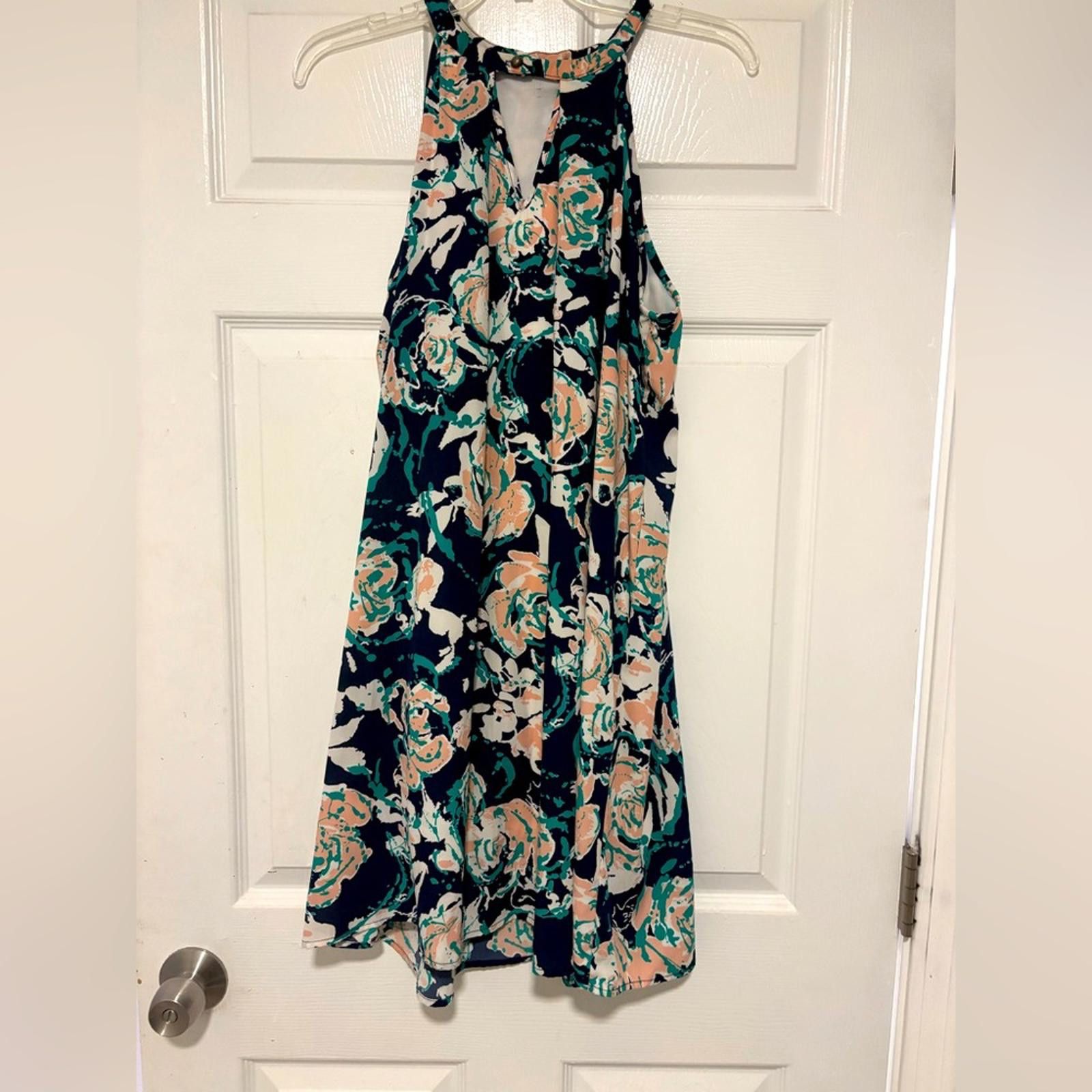 Other Peach Love California Floral Mini Dress - Black and Green Size M / US 6-8 / IT 42-44 - 1 Thumbnail