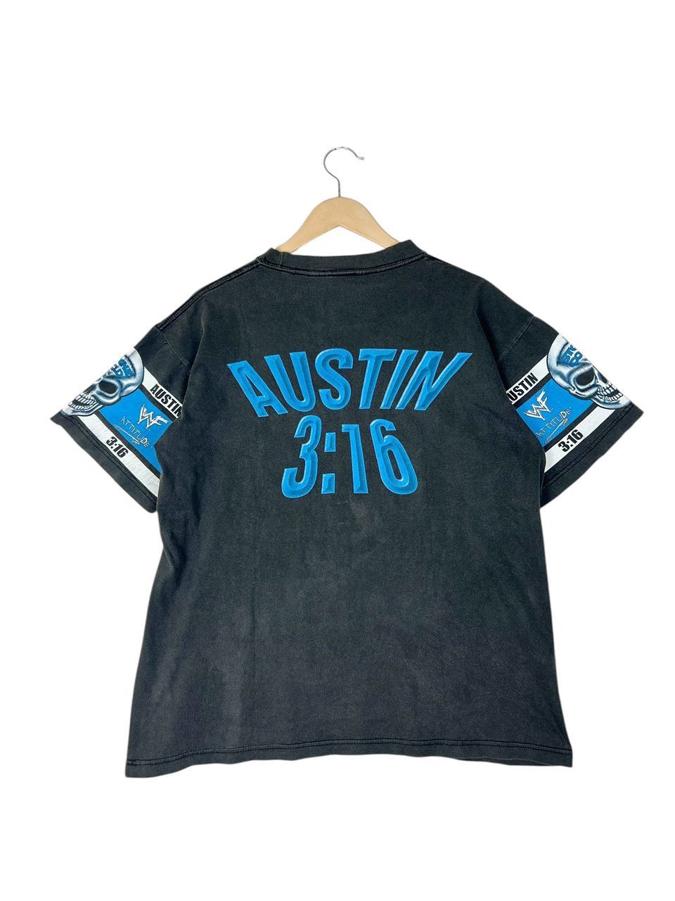 WWF Rare Design! Vintage 90s Stone Cold Steve Austin , Size US L / EU 52-54 / 3 - 2 Thumbnail