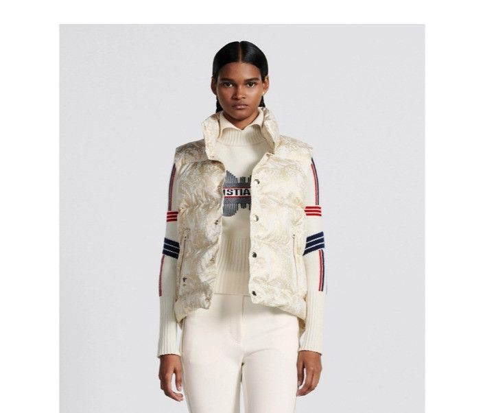 Dior o1w1db10225 417C32A2 Puffer Vest in Beige Size M / US 6-8 / IT 42-44 - 2 Thumbnail