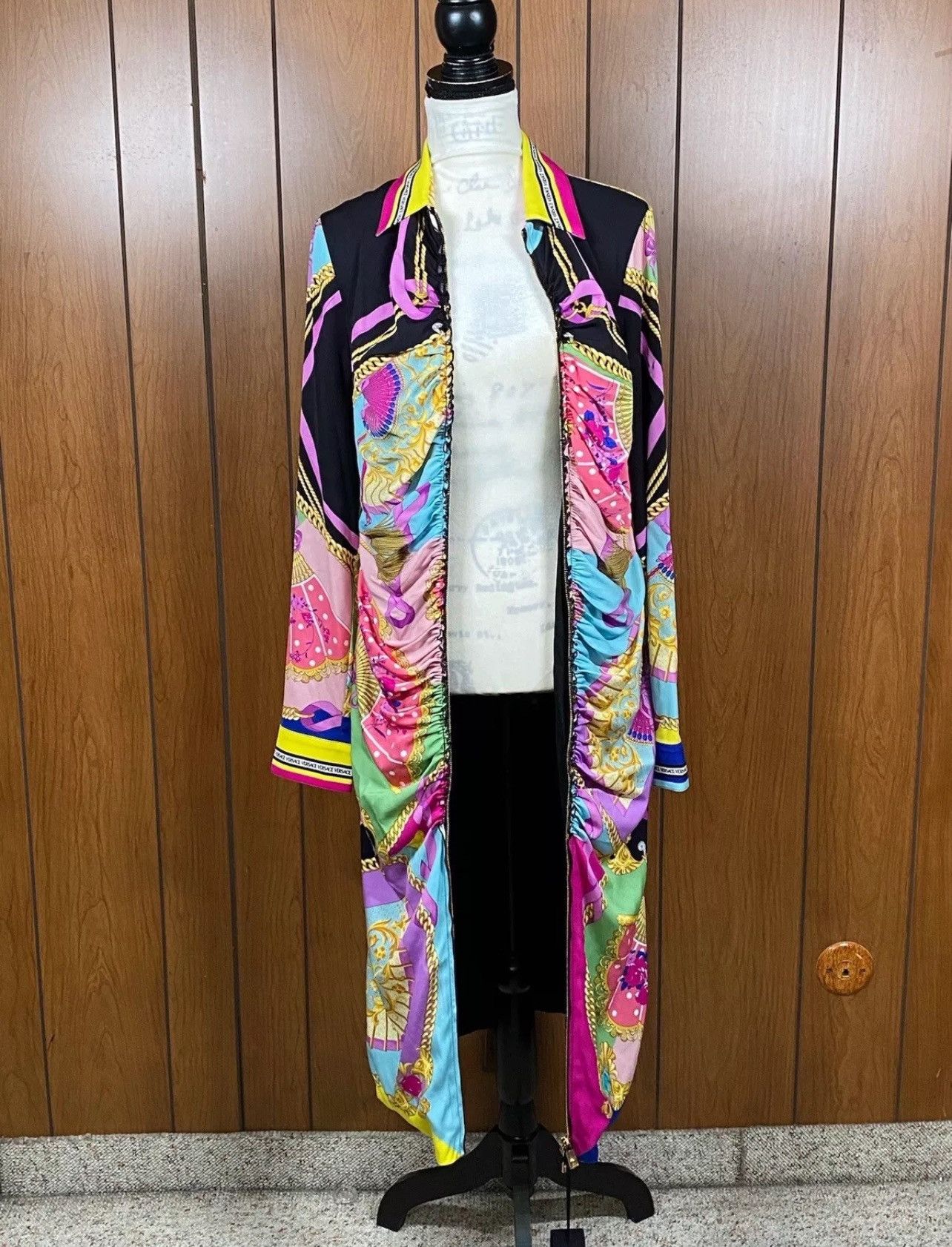 Versace Versace Ventagli Midi Shirt Dress size 48/us size 12 Size XL / US 12-14 / IT 48-50 - 6 Thumbnail