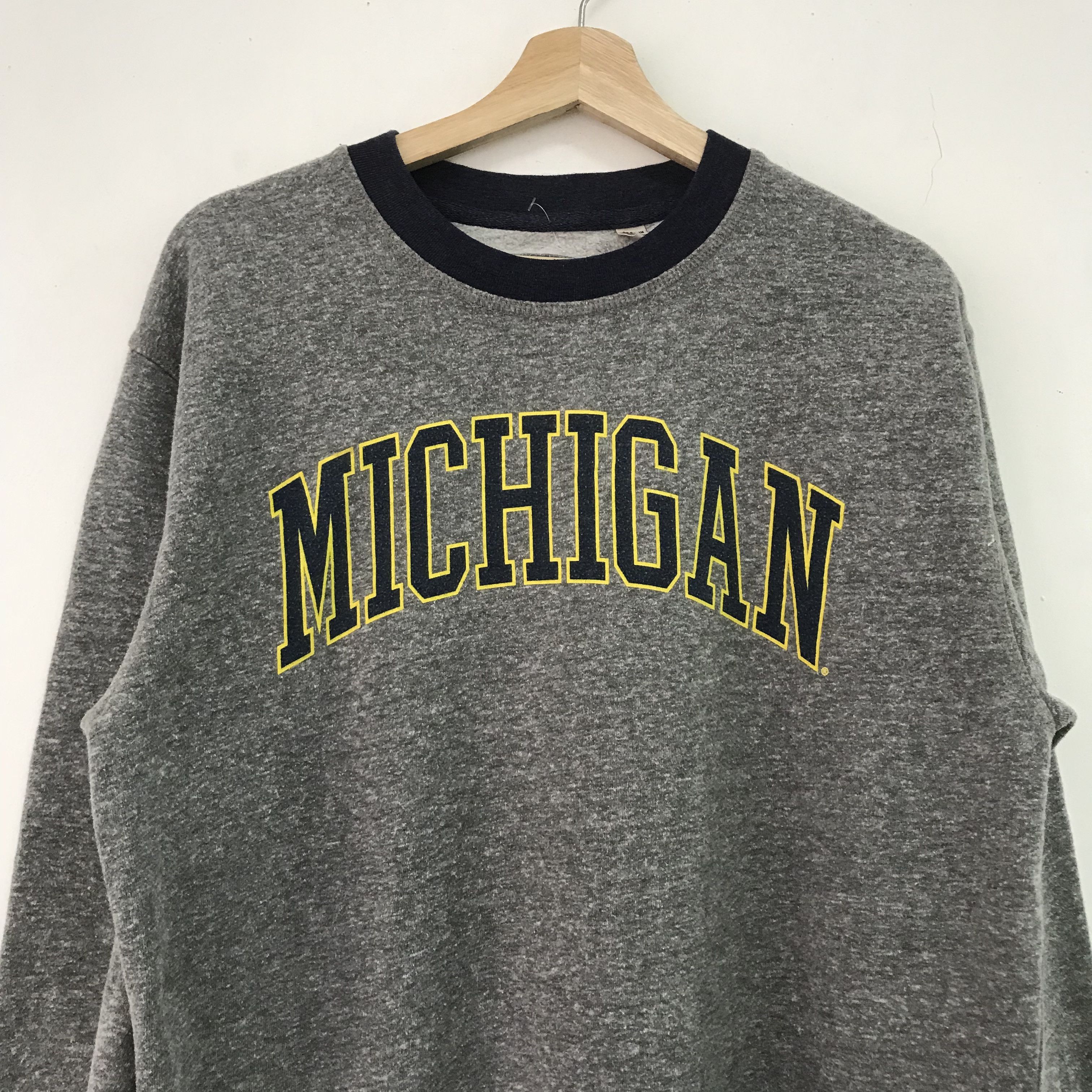 Vintage Vintage University Of Michigan Gray Sweatshirt - 376 Size US L / EU 52-54 / 3 - 8 Thumbnail