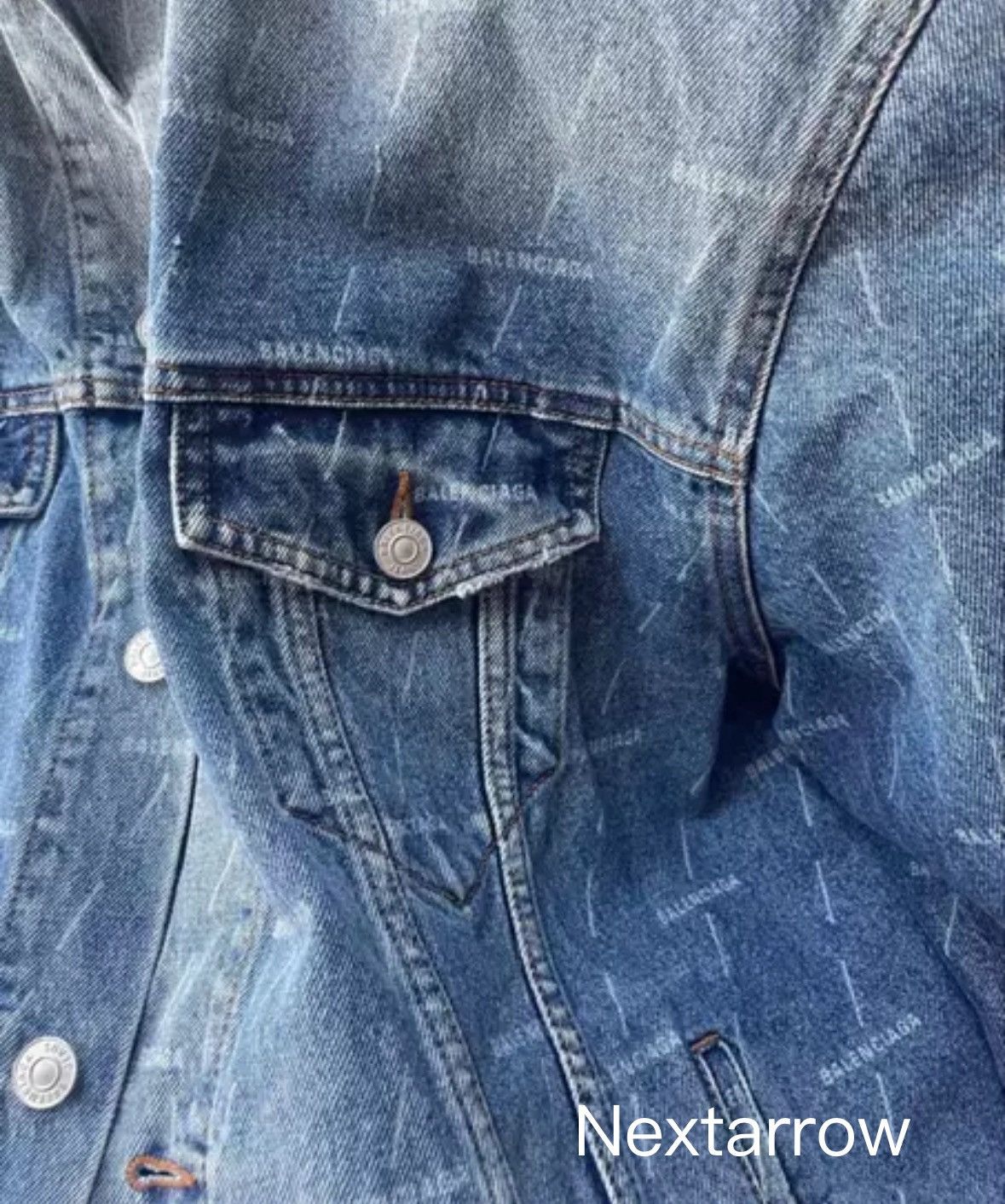 Balenciaga Balenciaga full print denim jacket | Grailed