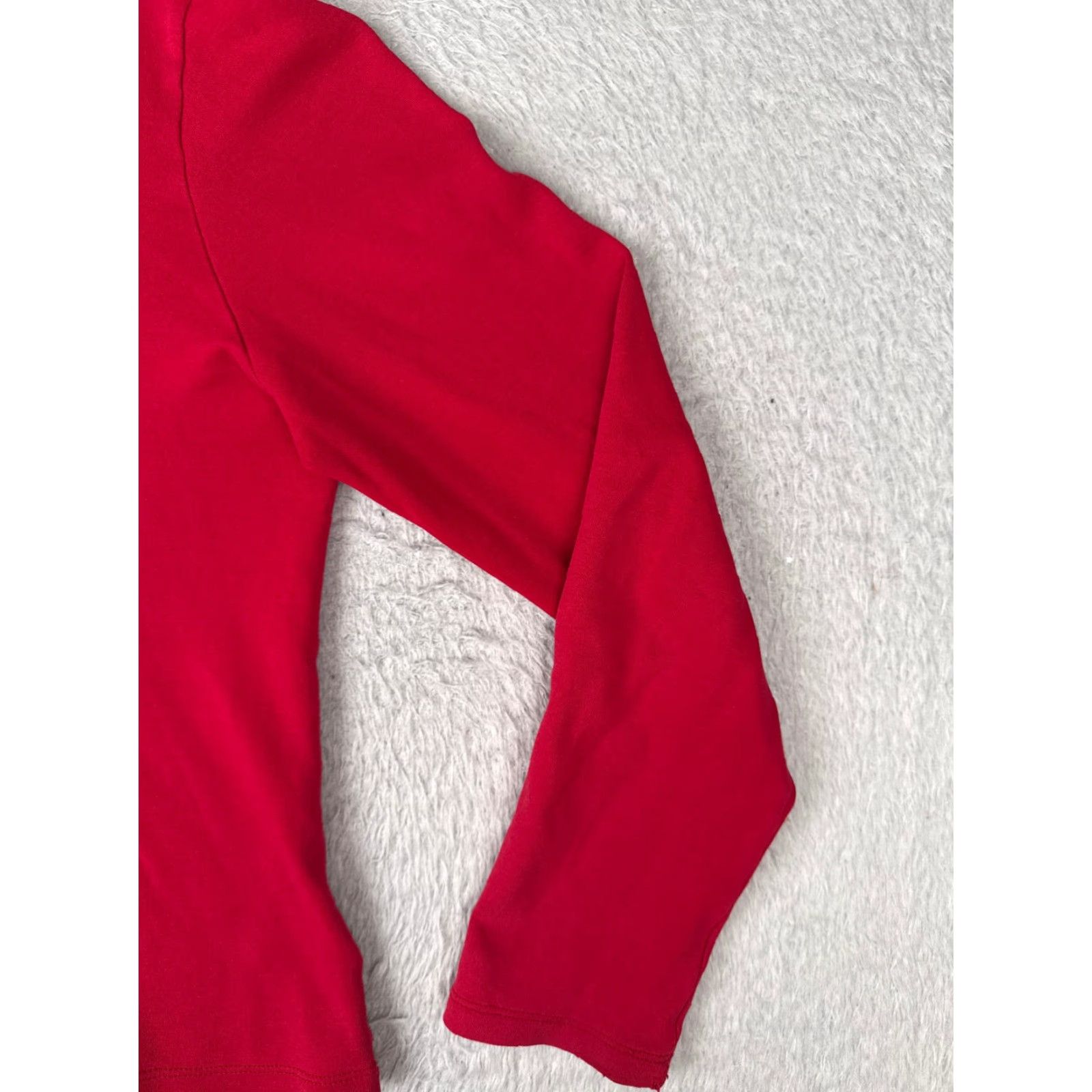 Ralph Lauren Lauren Ralph Lauren Shirt Women Petite Large Red Long Sleeve Cotton Turtleneck Logo Knit Casual All Seasons Equestrian Horse Outdoor Womens Size L / US 10 / IT 46 - 2 Thumbnail