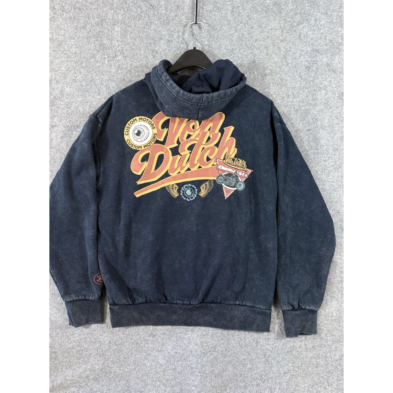 Von Dutch VINTAGE Von Dutch Motorcycles Hoodie Sweatshirt Men Sz S Blue Pullover Double Sided NWT Size US S / EU 44-46 / 1 - 2 Thumbnail