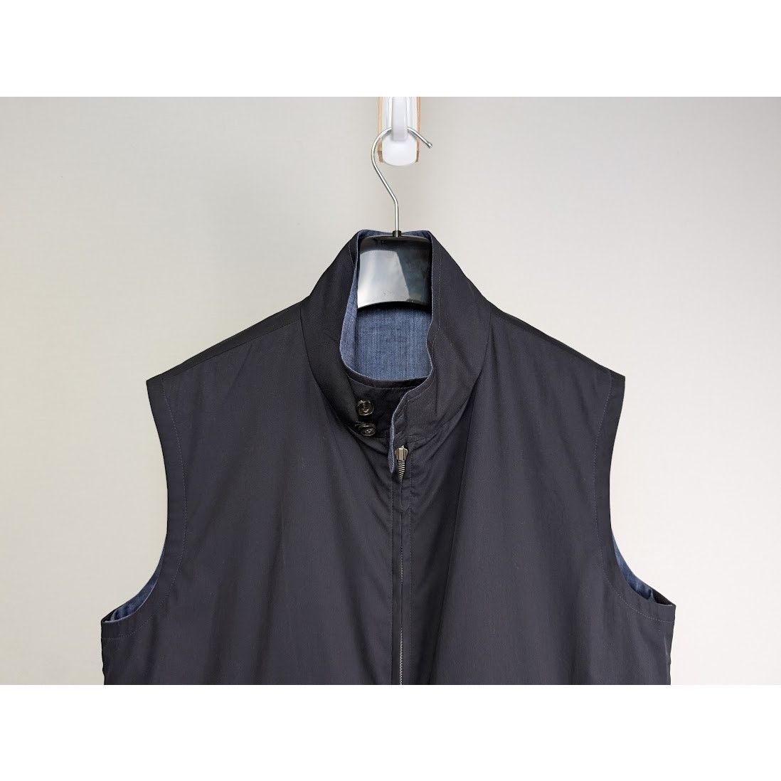 Loro Piana o1rshd1 Reversible Vest Twill Cotton in Blue Size US S / EU 44-46 / 1 - 3 Thumbnail