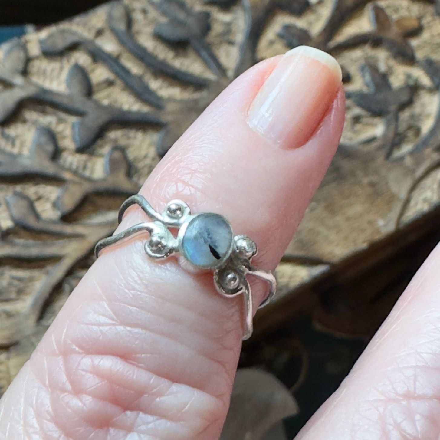 Other Moonstone Sterling Silver Toe Ring Size ONE SIZE - 4 Thumbnail