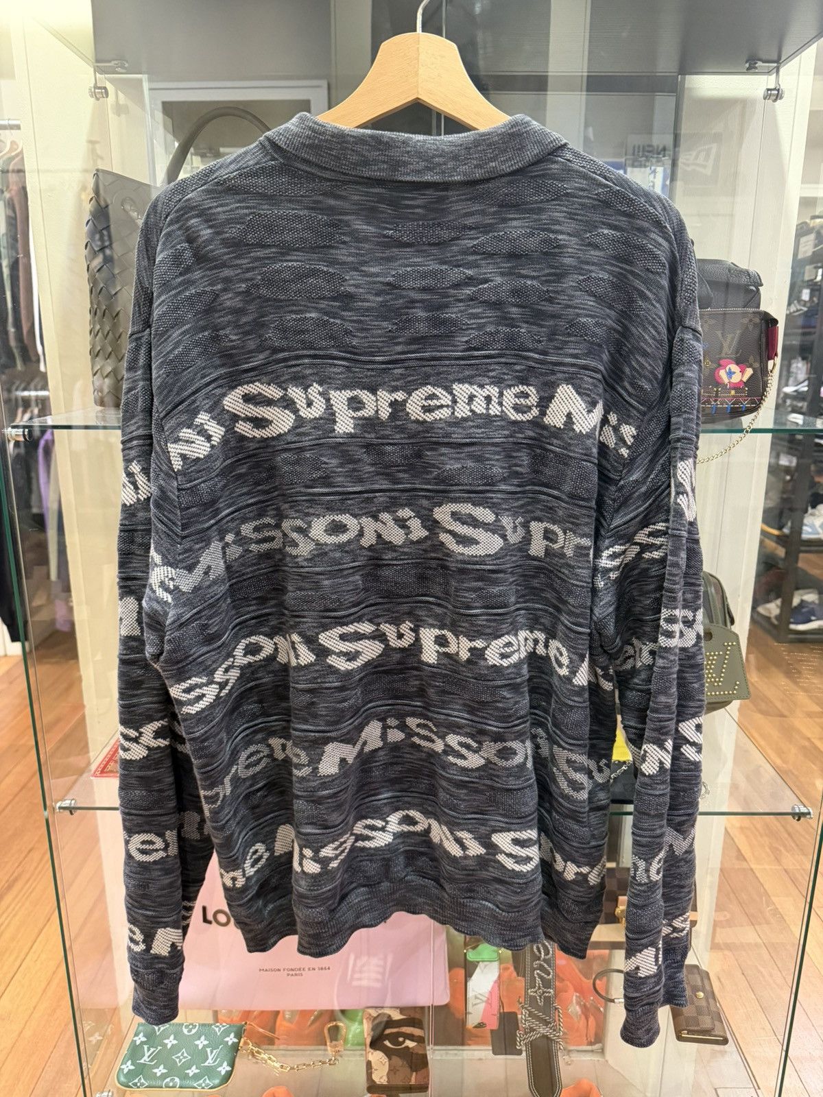 Missoni × Supreme Missoni x Supreme Zip Long Sleeve Polo - Black Size US L / EU 52-54 / 3 - 2 Thumbnail
