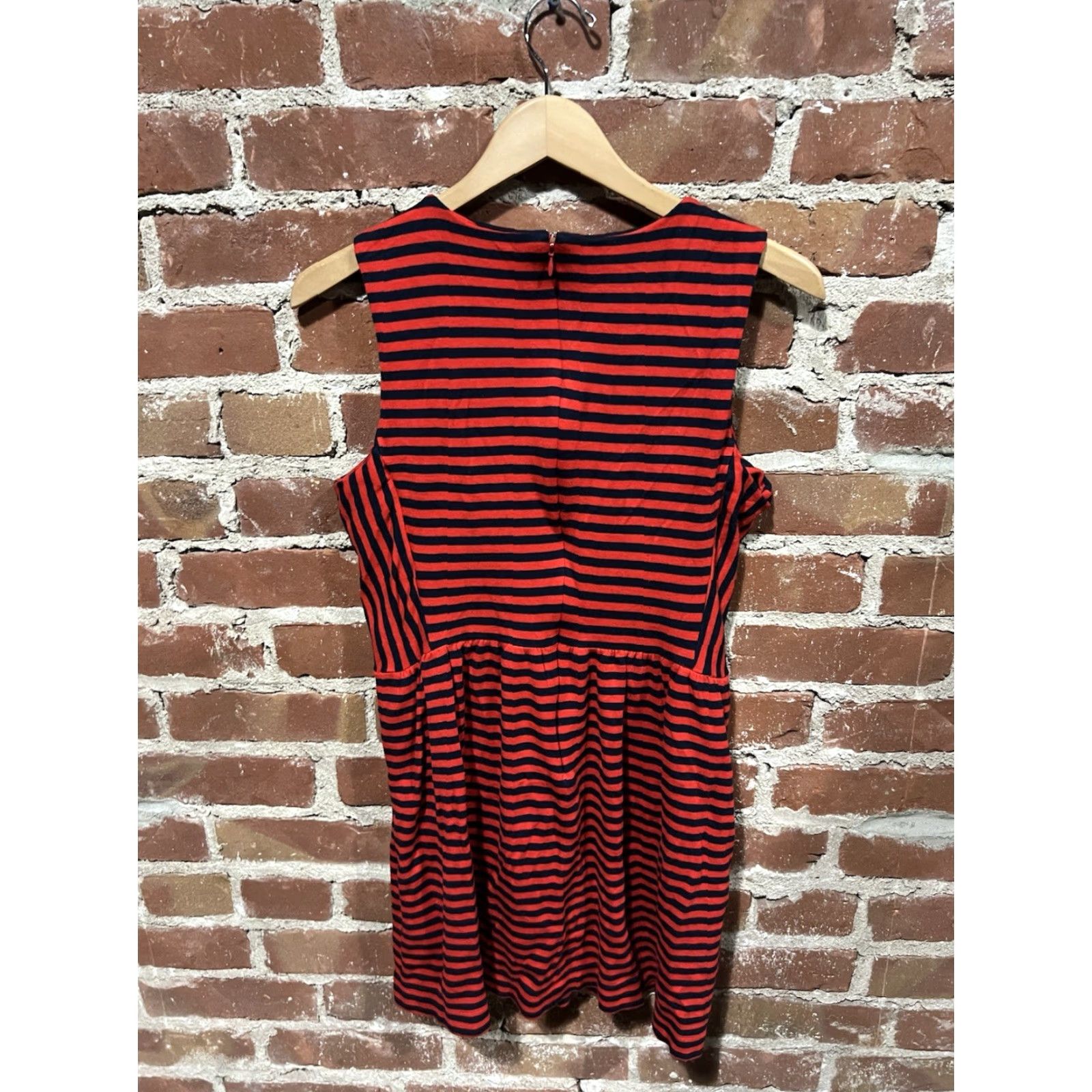 J.Crew J.CREW Womens Red Striped Sleeveless Slip Dress Size M Skinny Knee Length Slip Dress Womens M Red Striped Sleeveless Dress Size M / US 6-8 / IT 42-44 - 2 Thumbnail