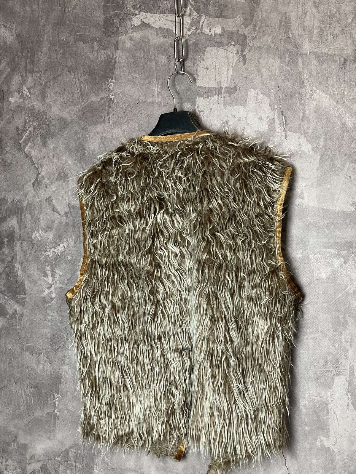 Hysteric Glamour × Japanese Brand 2000s Faux Fur Vest Shag Hair Mongolian Punk Fuzzy Rockstar Size L / US 10 / IT 46 - 10 Thumbnail