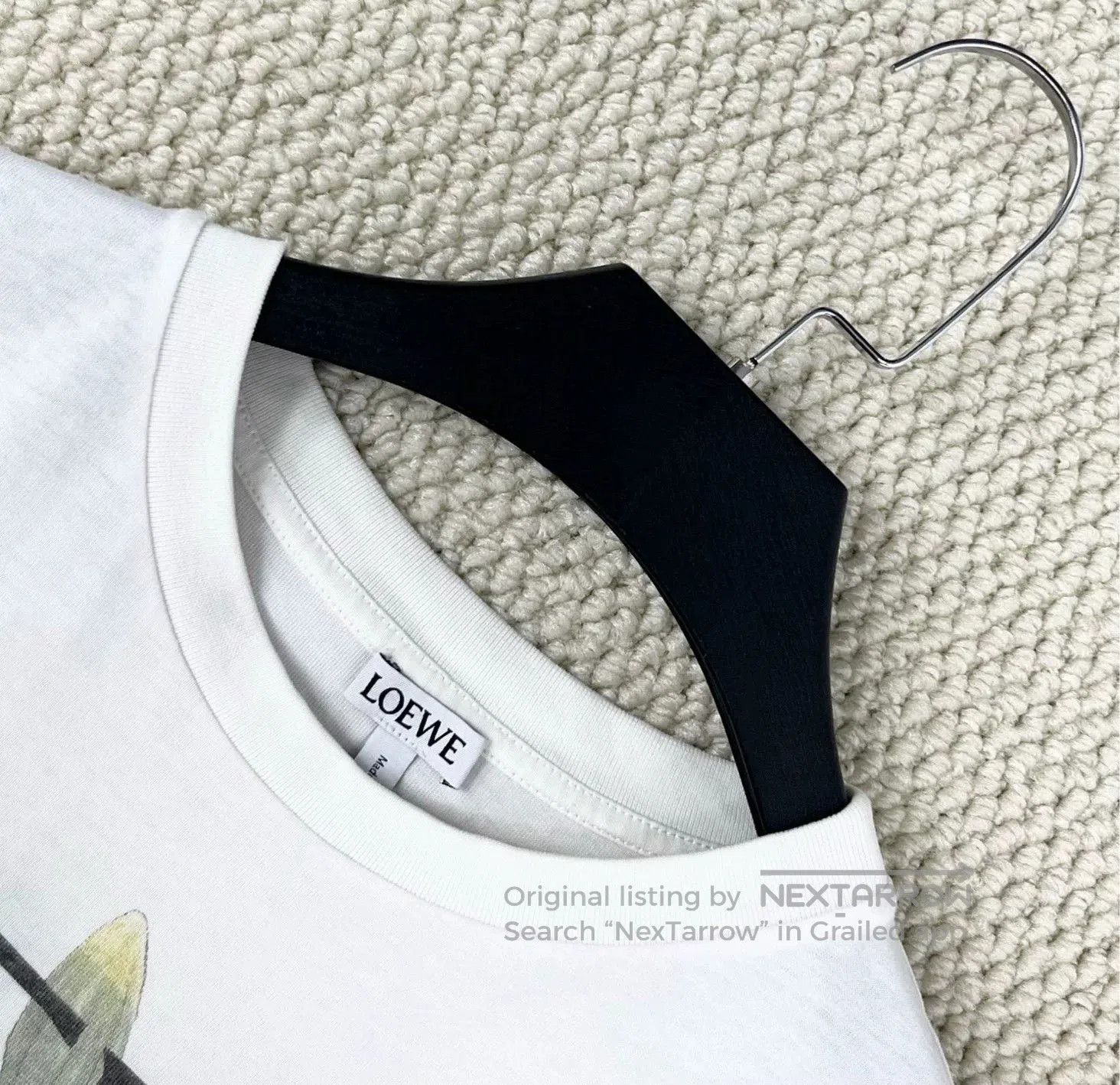 Loewe Loewe White Floral Logo Short Sleeve Top. Size S / US 4 / IT 40 - 2 Thumbnail