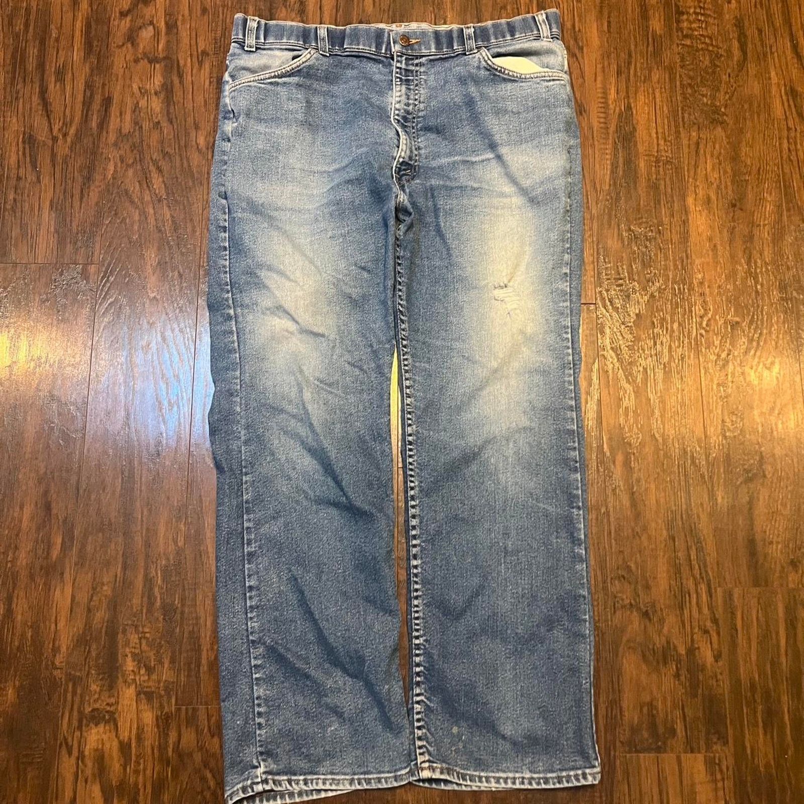 Levi's Vintage 80s Faded and Distressed Levis Jeans Size US 37 - 1 Thumbnail