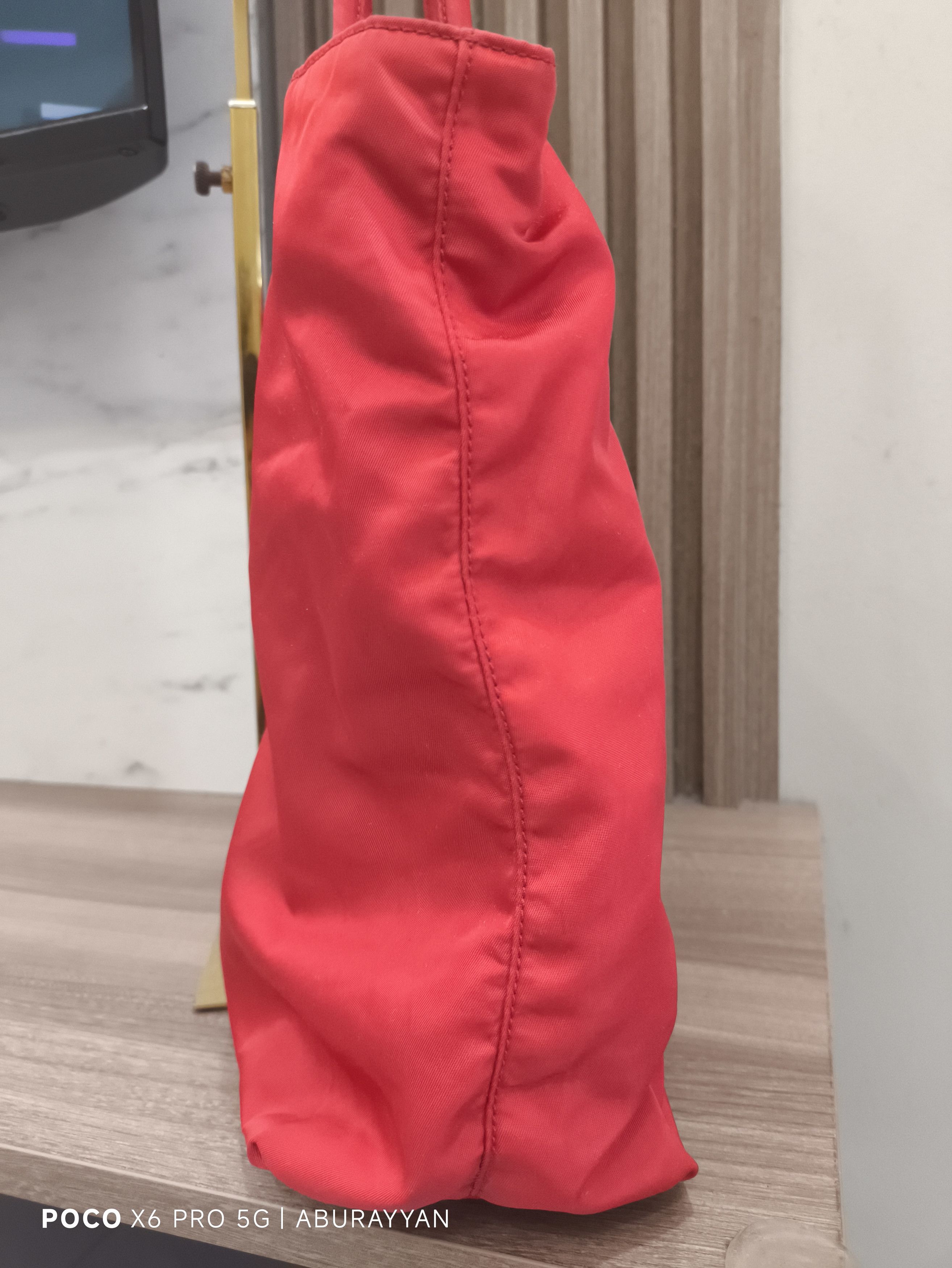 Prada Prada Tessuto Nylon Red Totebag Size ONE SIZE - 3 Thumbnail