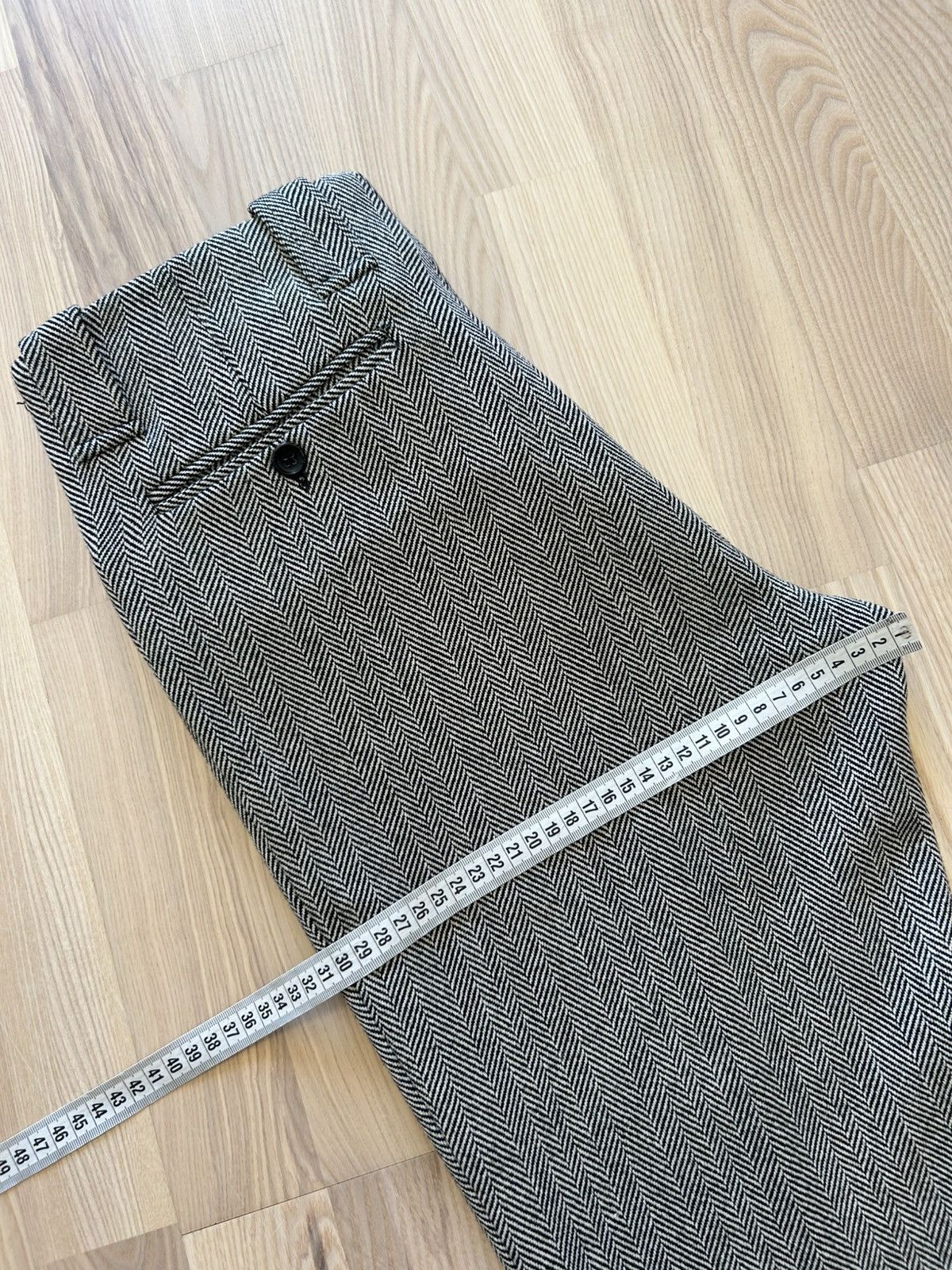 Gucci Gucci Tom Ford Era Herringbone Wool Pleated Trousers Archive Size US 30 / EU 46 - 11 Thumbnail