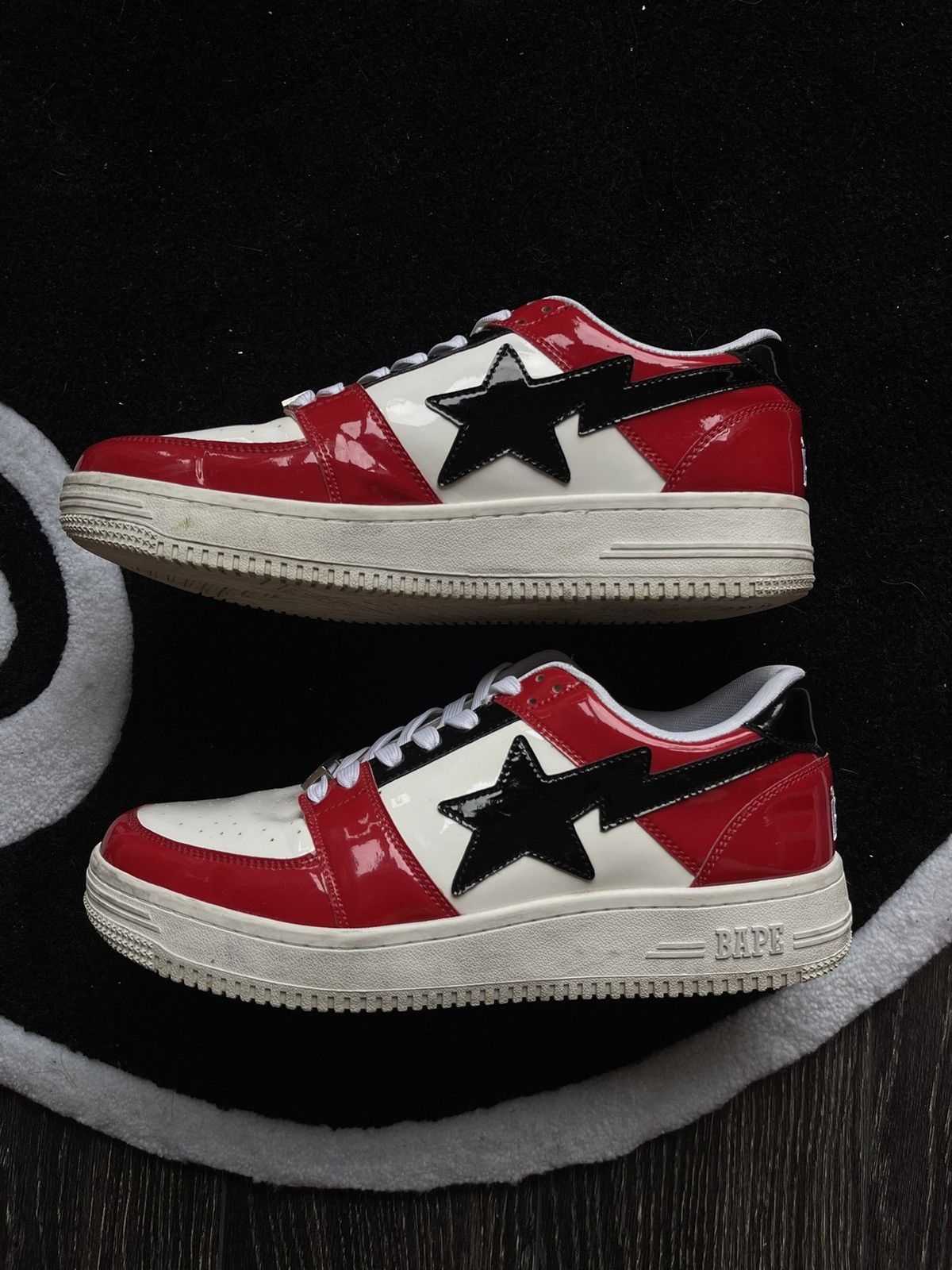 image of Bape Sta Low Shoes in Red, Men's (Size 10.5)