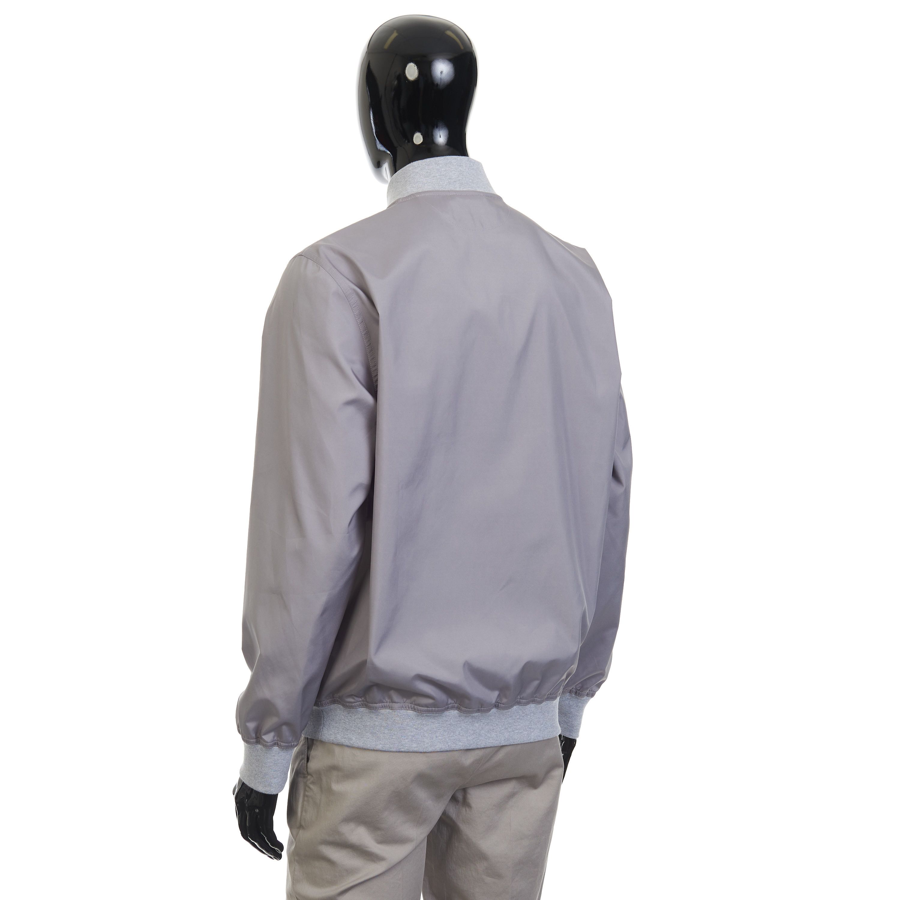Brunello Cucinelli Gray Nylon Outerwear Jacket - Logo Size US L / EU 52-54 / 3 - 4 Thumbnail