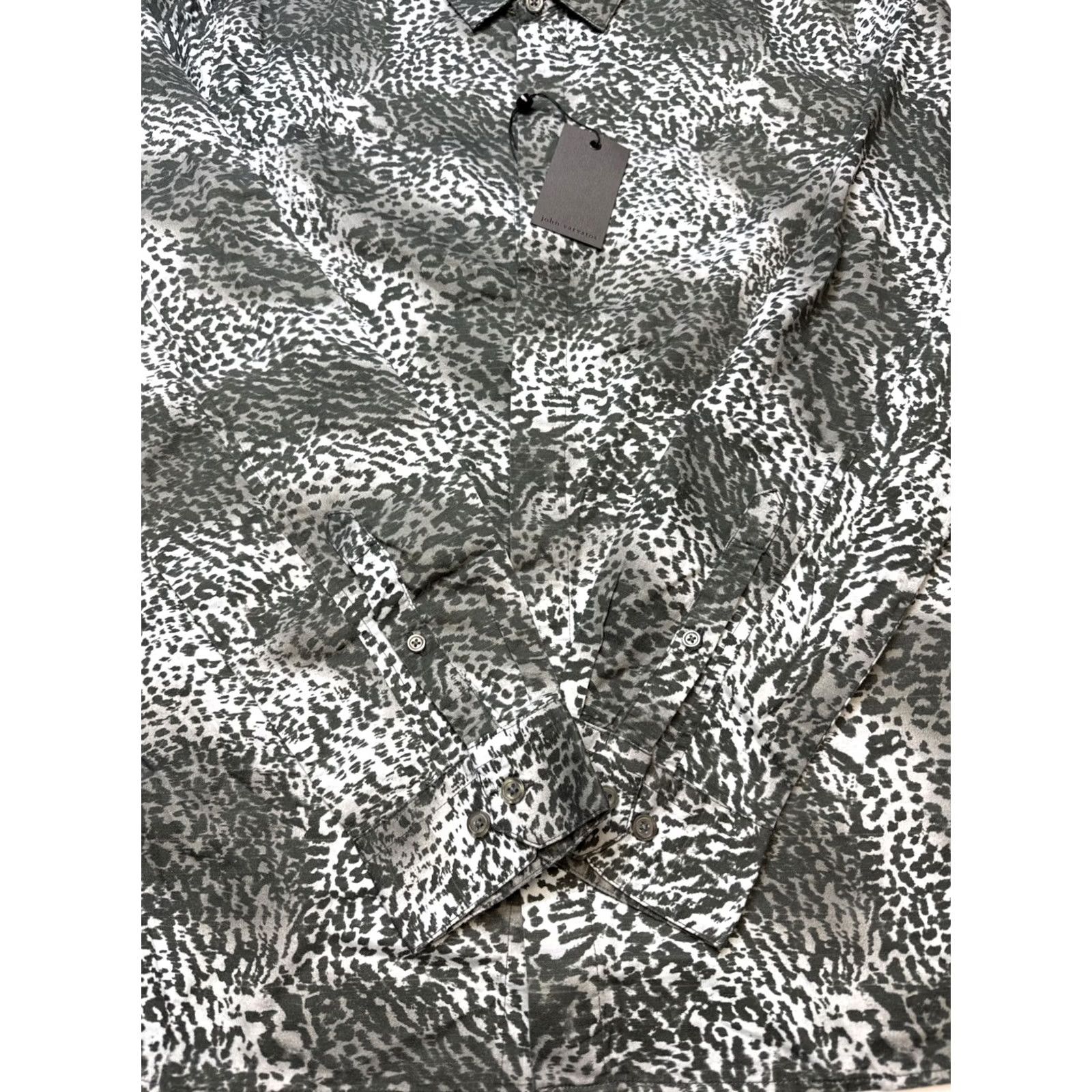 John Varvatos John Varvatos Rodney Regular Fit Shirt Mens Medium Animal Print Long Sleeve Size US M / EU 48-50 / 2 - 2 Thumbnail