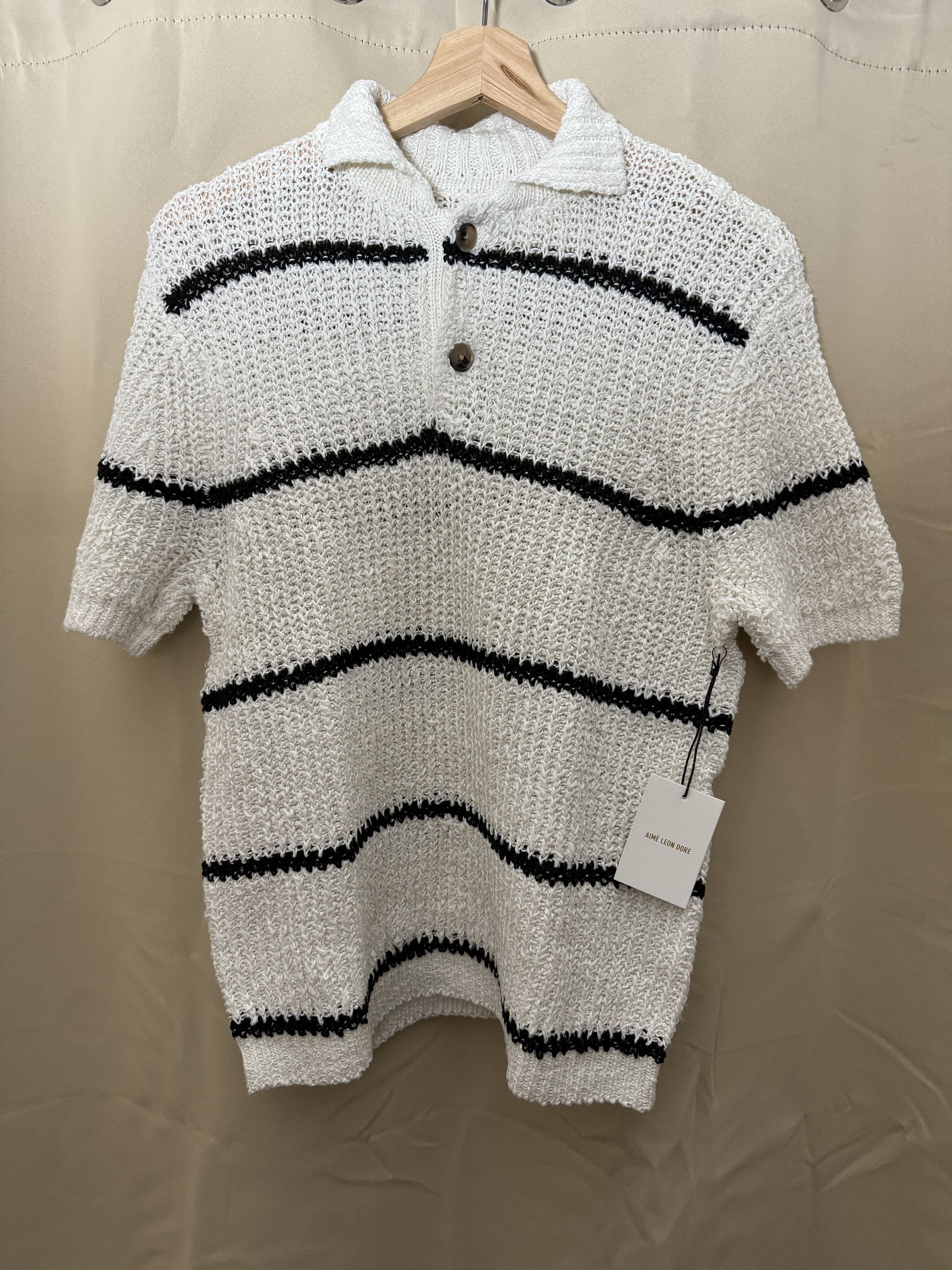 トップス ALD Striped Shaker Stitch Polo Aime Leon Dore Striped Shaker Stitch Polo | Grailed