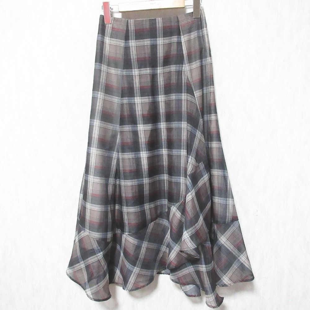 Other Other Apuweiser-riche Asymmetrical Hem Check Skirt Textile Skirts DUTY FREE for USA Size ONE SIZE - 1 Thumbnail