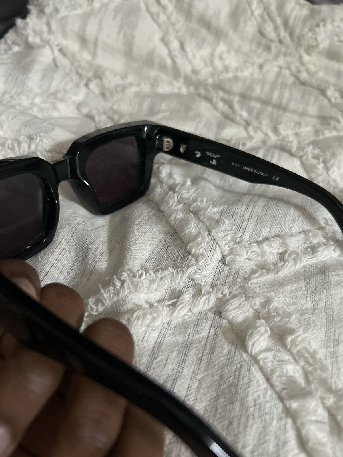 Off-White Off White Acetate Arthur Square Sunglasses All Black Size ONE SIZE - 5 Thumbnail