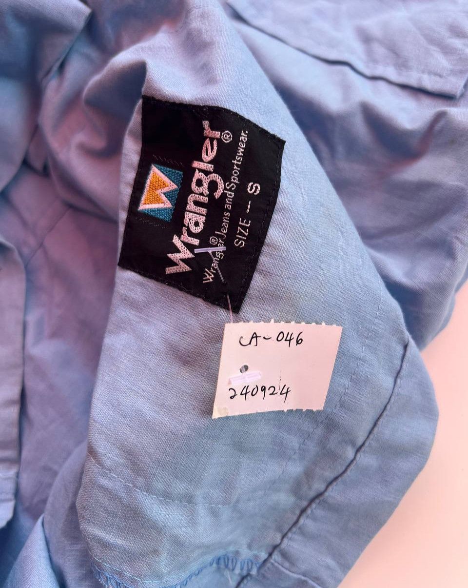 Vintage × Wrangler Vintage 70s Wrangler chambray worker shirt Size US S / EU 44-46 / 1 - 6 Thumbnail