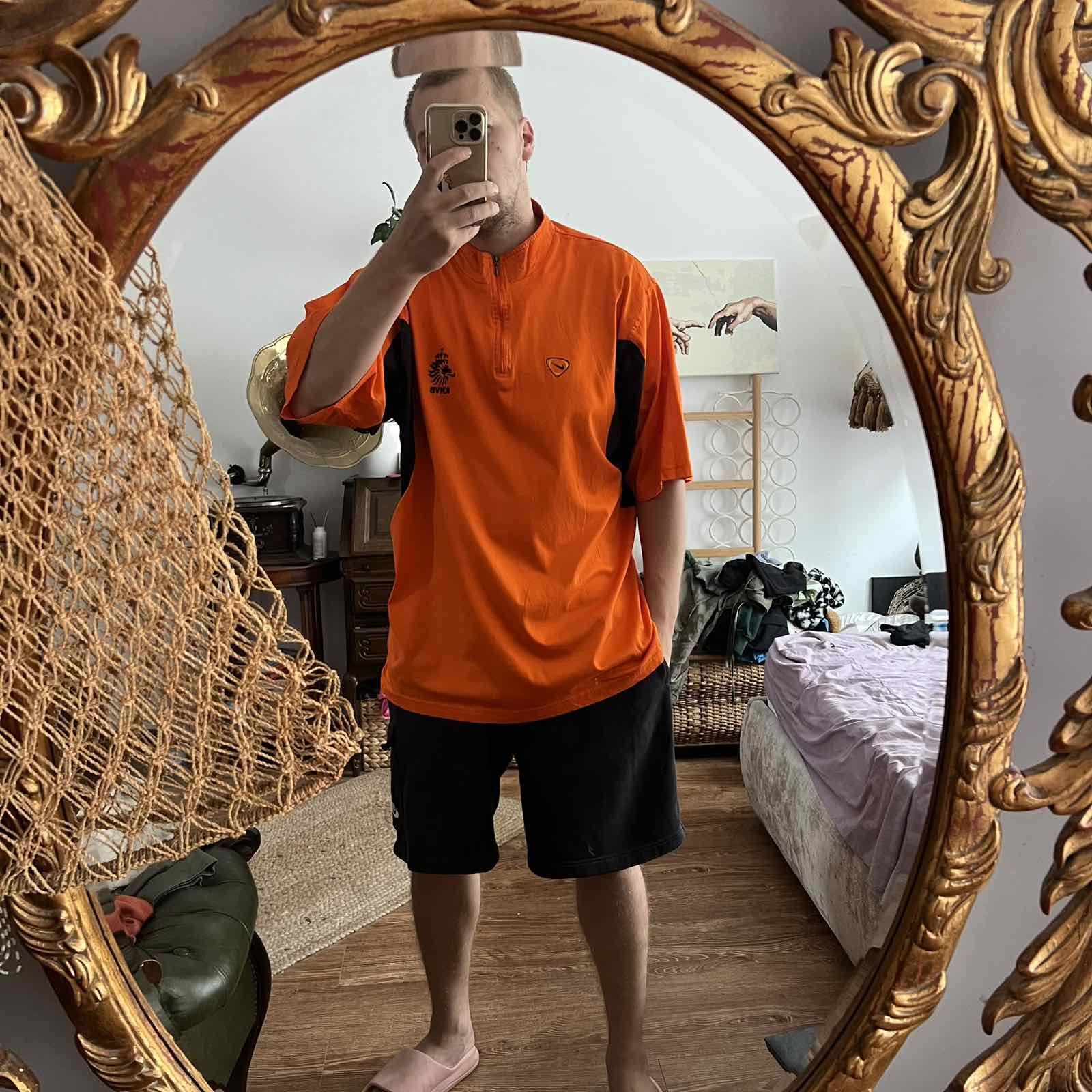 Nike Vintage Nike x KNVB Netherlands 90s 1/4 Zip Orange Size US XL / EU 56 / 4 - 4 Thumbnail