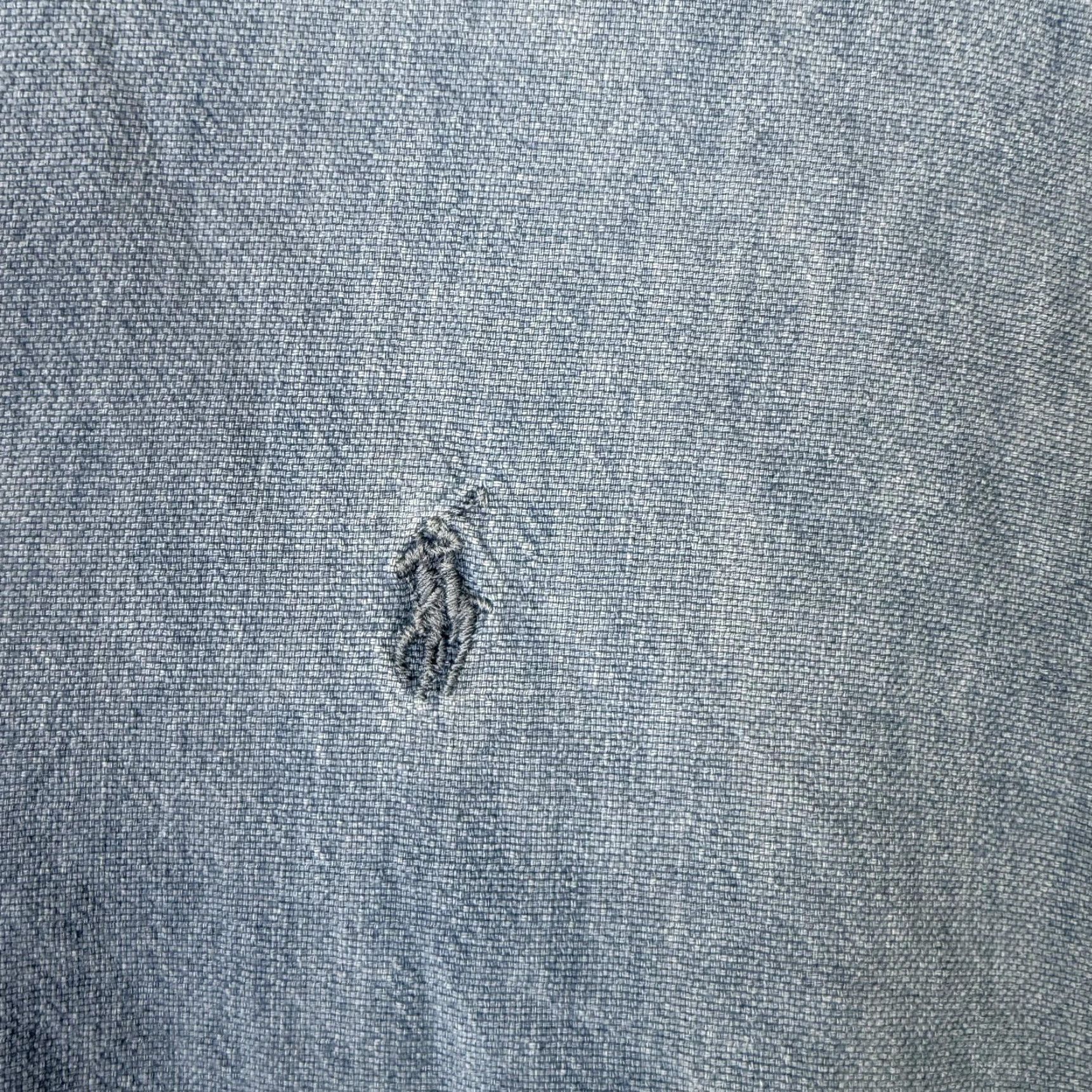 Ralph Lauren Ralph Lauren Shirt Men XXL 2XL Blue Chambray Denim Button Down Cotton Short Sleeve Size US XXL / EU 58 / 5 - 2 Thumbnail