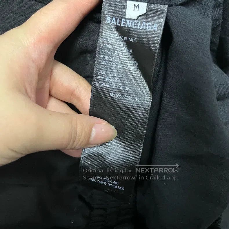 Balenciaga Balenciaga Black Letter Logo Pattern Printed Collar Size US S / EU 44-46 / 1 - 8 Thumbnail